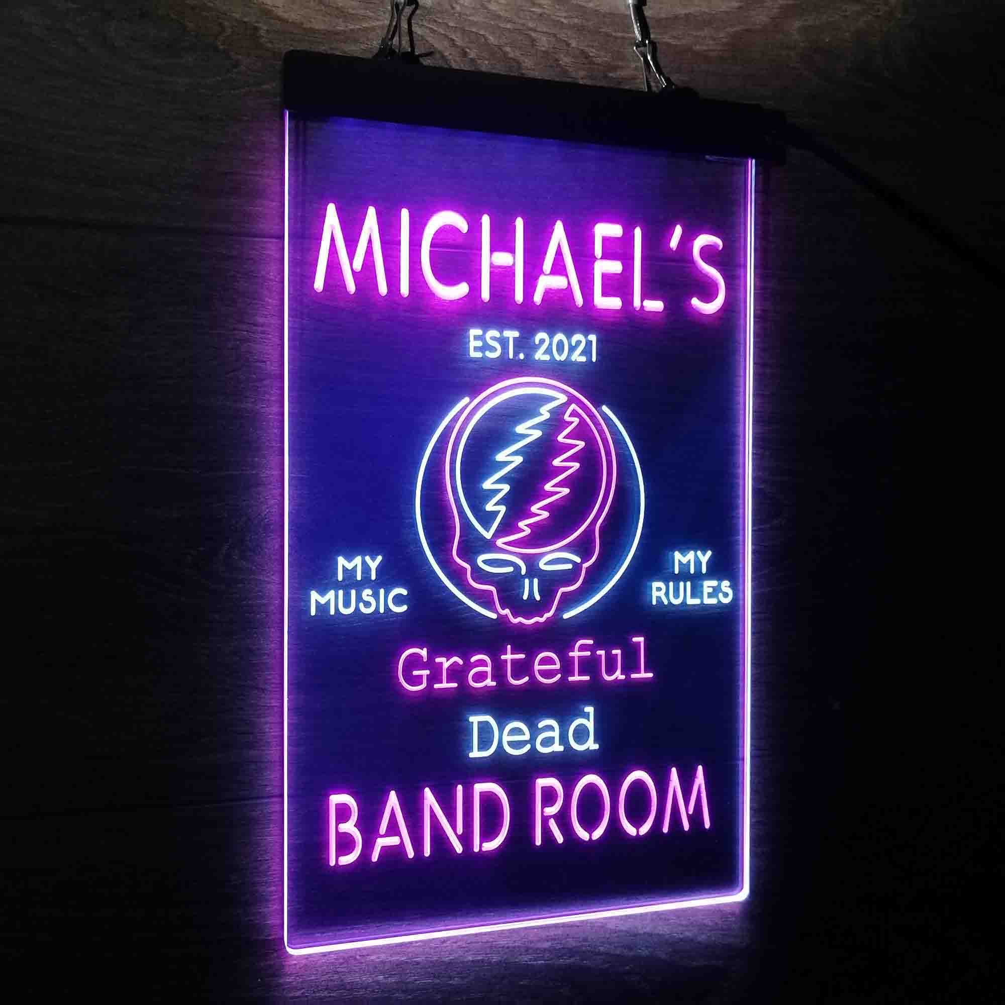 Custom Name Grateful Dead Bar Club Home Bar Neon LED Sign