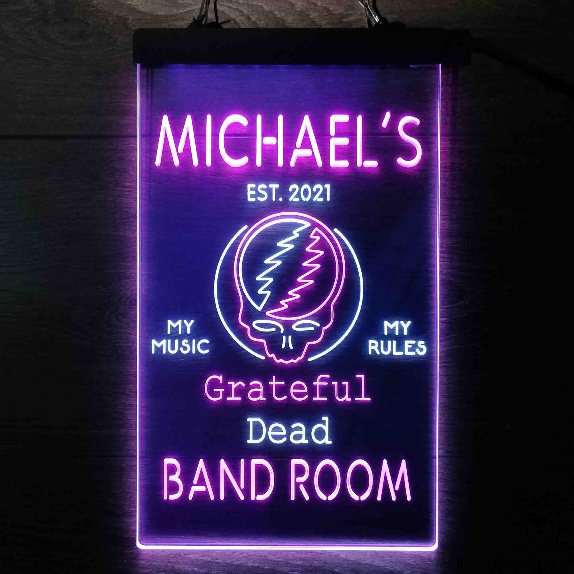 Custom Name Grateful Dead Bar Club Home Bar Neon LED Sign