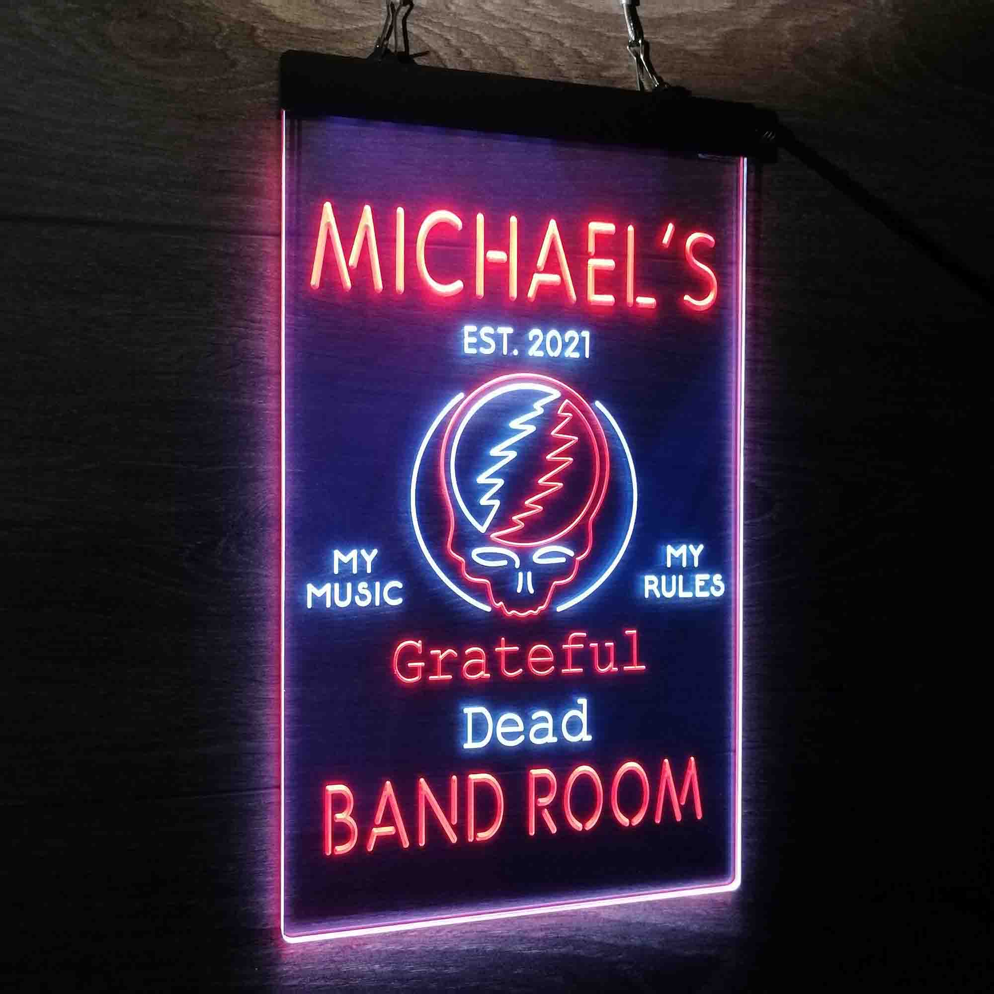 Custom Name Grateful Dead Bar Club Home Bar Neon LED Sign