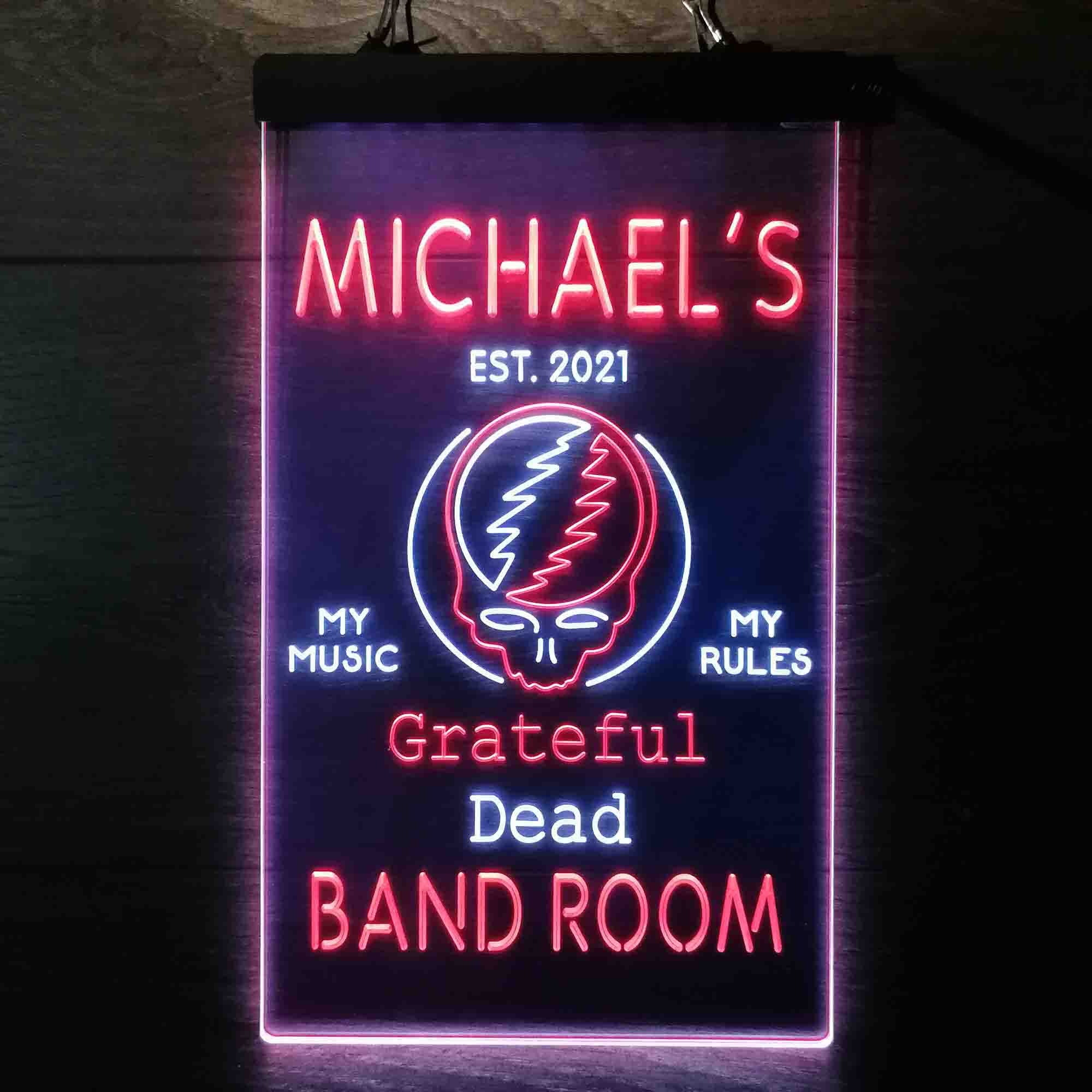 Custom Name Grateful Dead Bar Club Home Bar Neon LED Sign