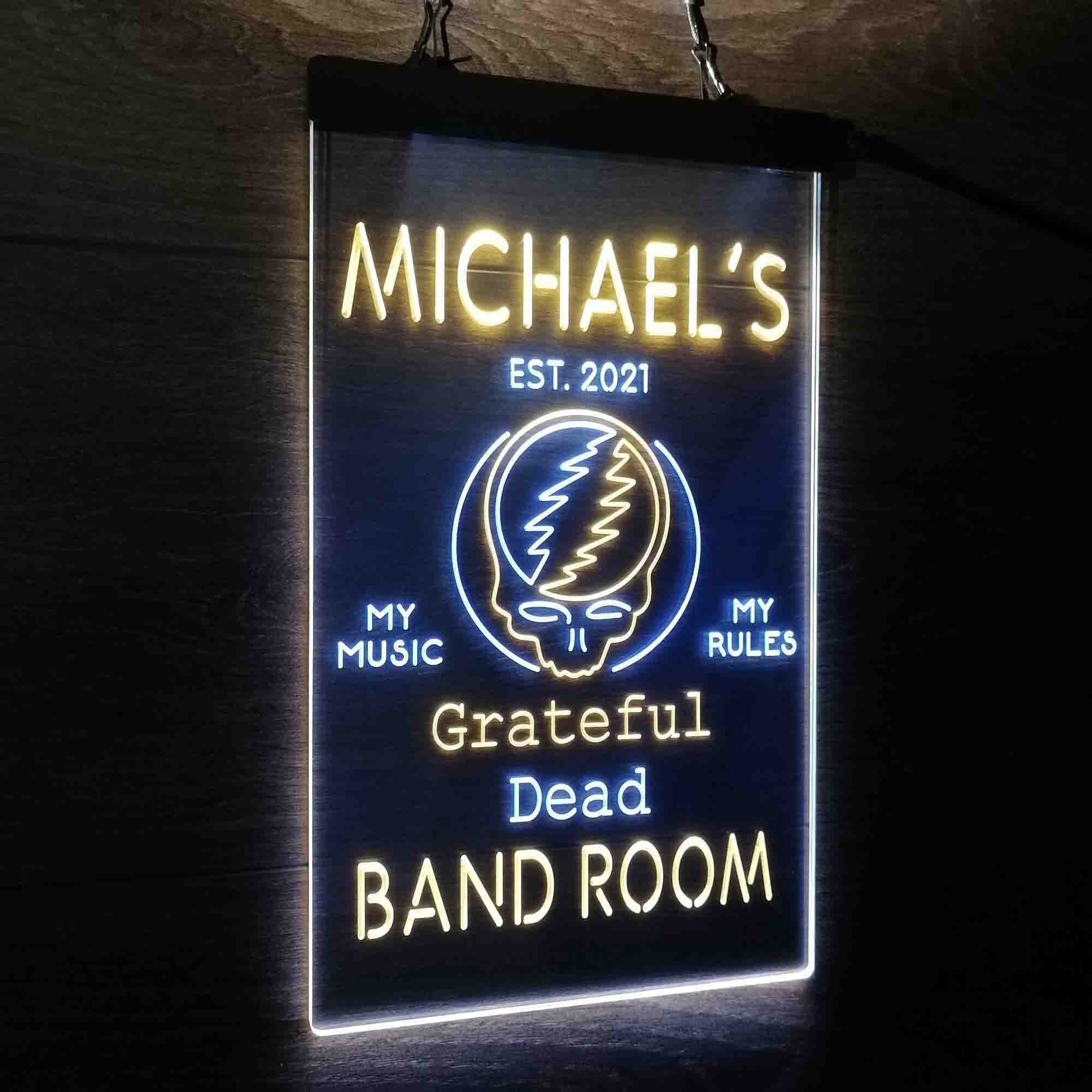 Custom Name Grateful Dead Bar Club Home Bar Neon LED Sign