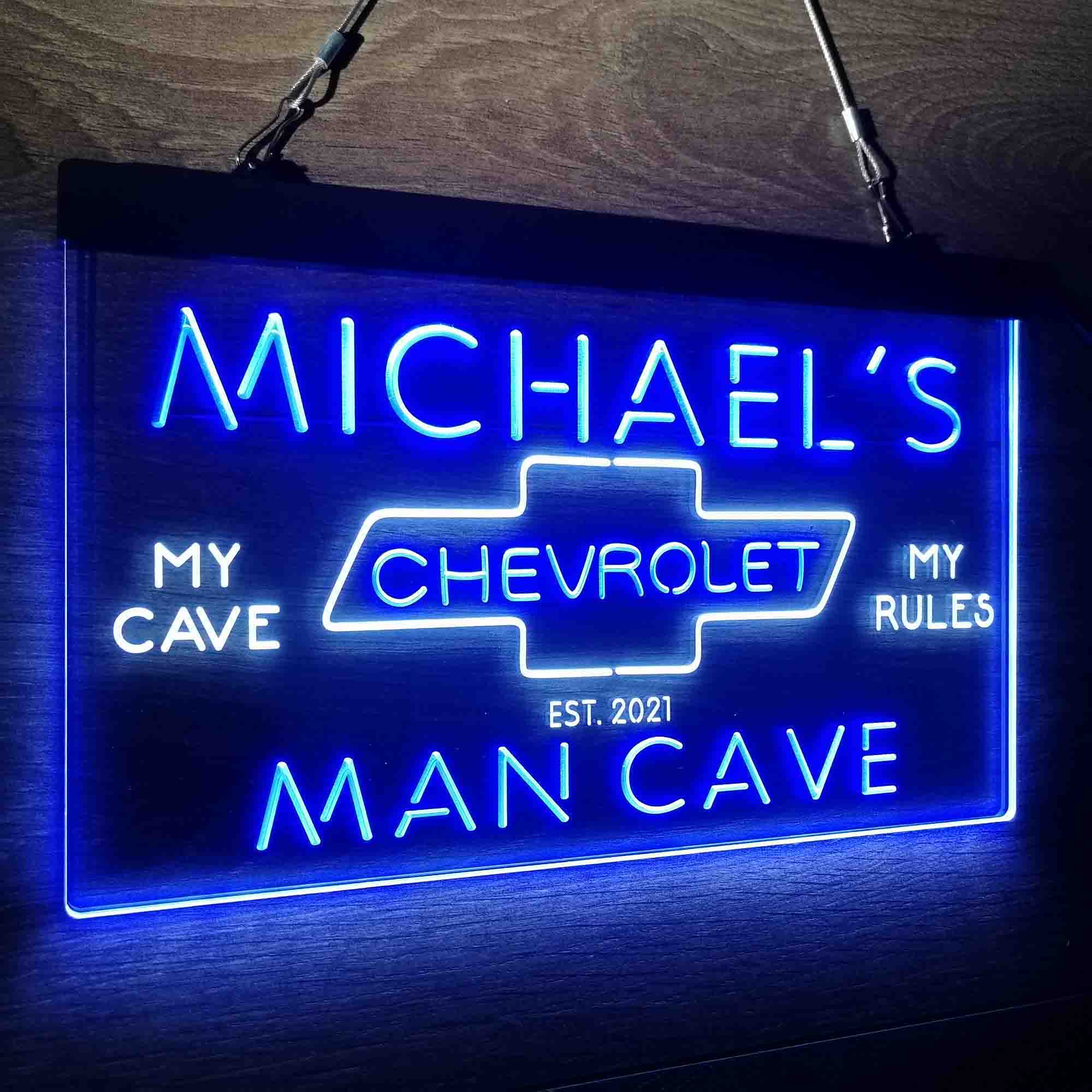Custom Name Chevrolet Car Home Bar Neon LED Sign