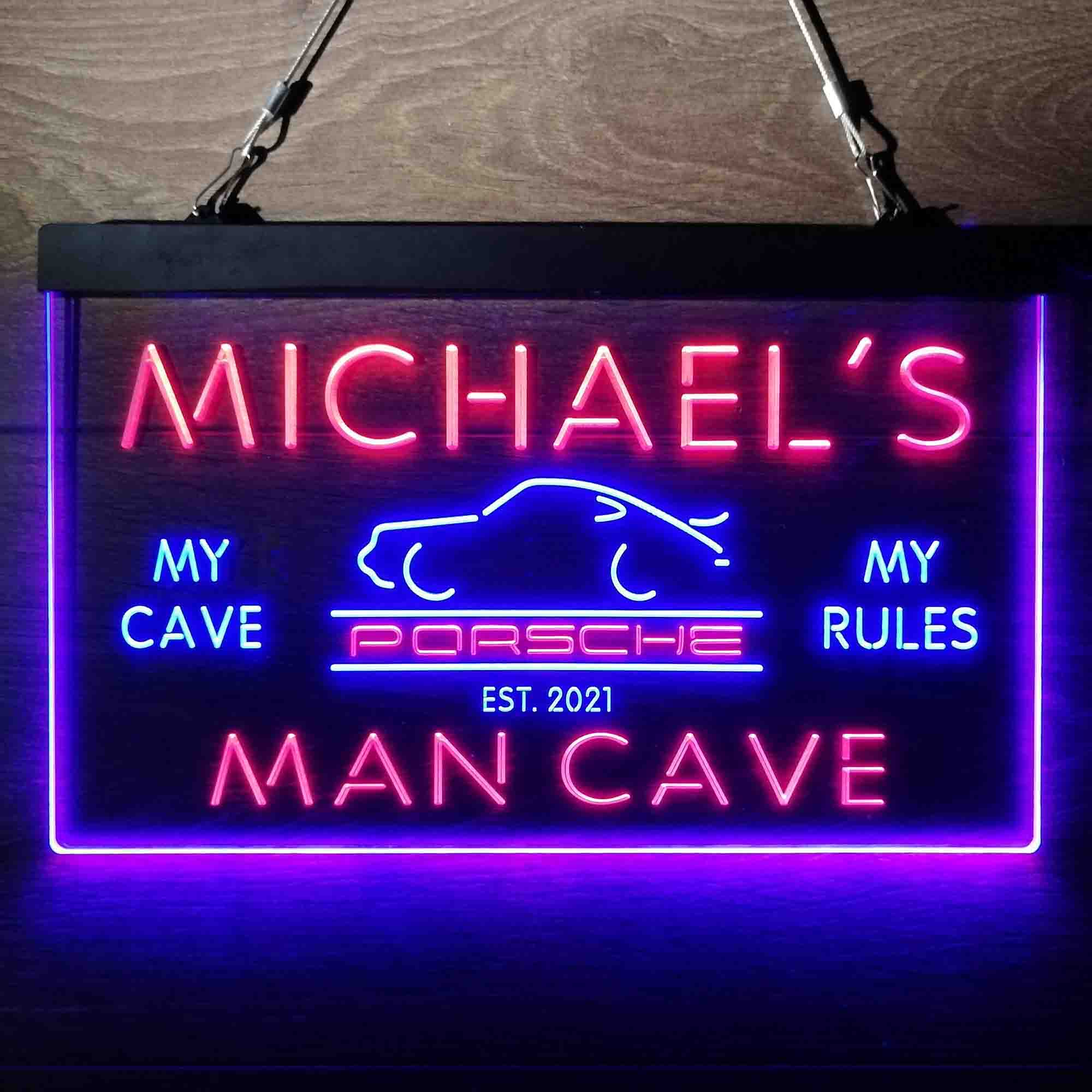 Custom Name Porsche Car Home Bar Neon LED Sign