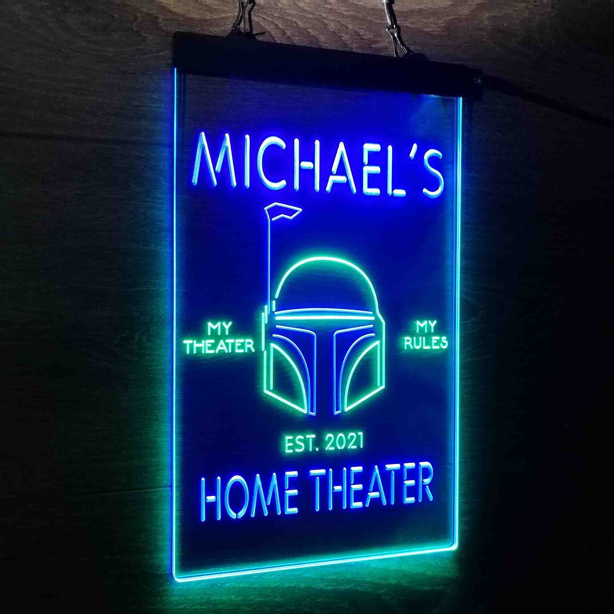 Custom Name Star Wars The Mandalorian Boba Fett Home Bar Neon LED Sign