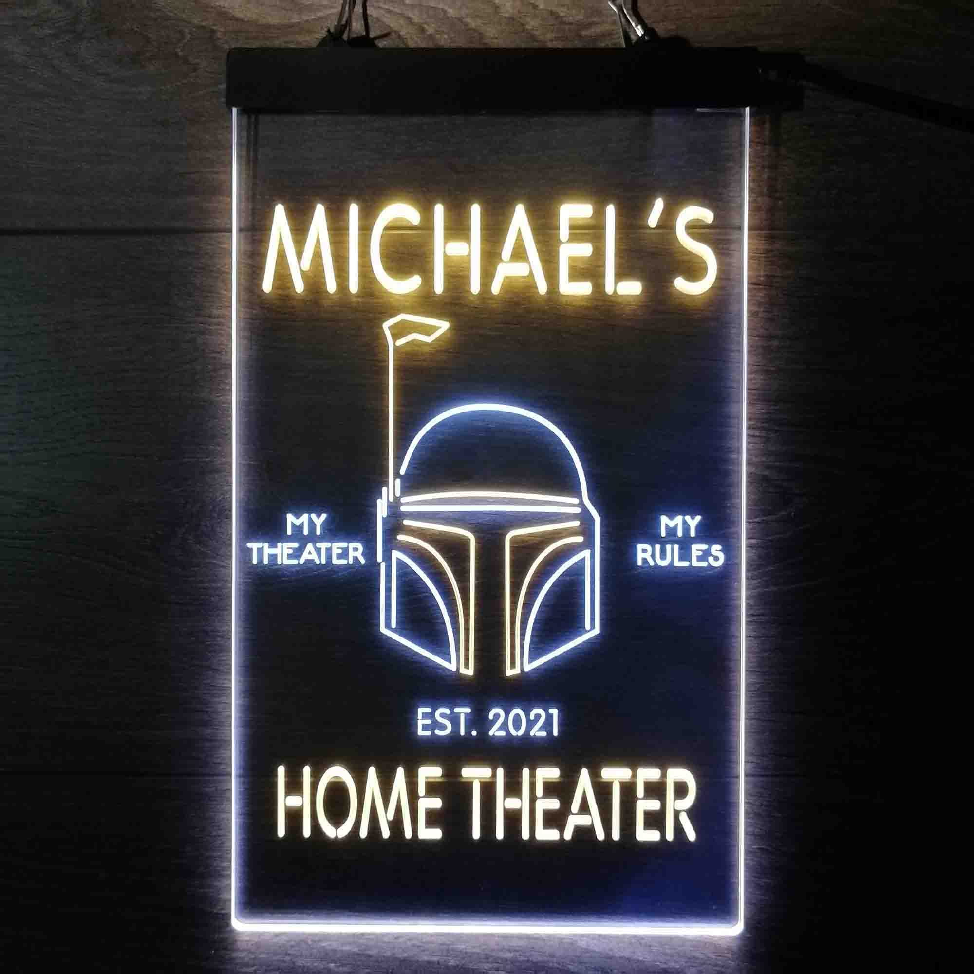 Custom Name Star Wars The Mandalorian Boba Fett Home Bar Neon LED Sign