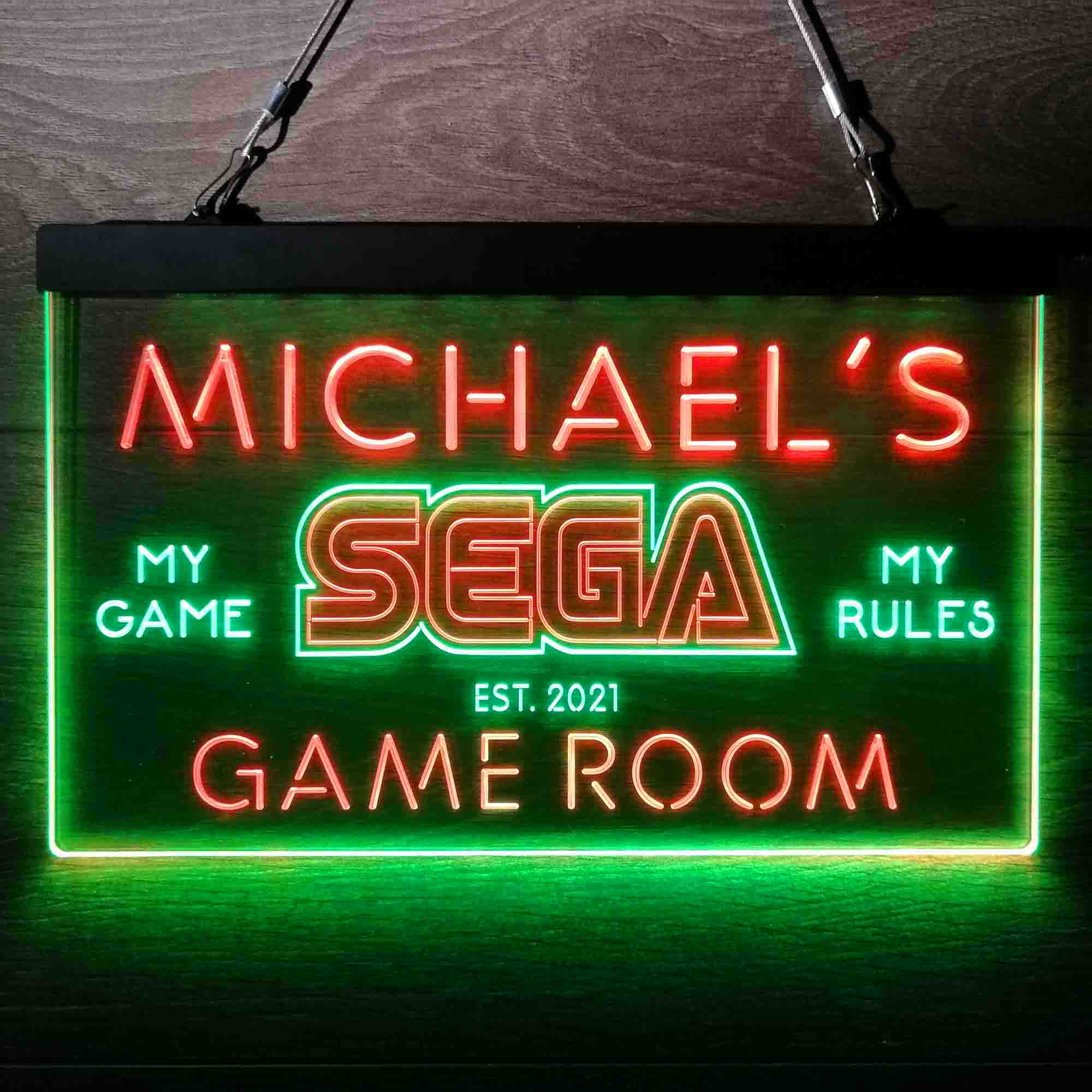 Custom Name Sega Home Bar Neon LED Sign