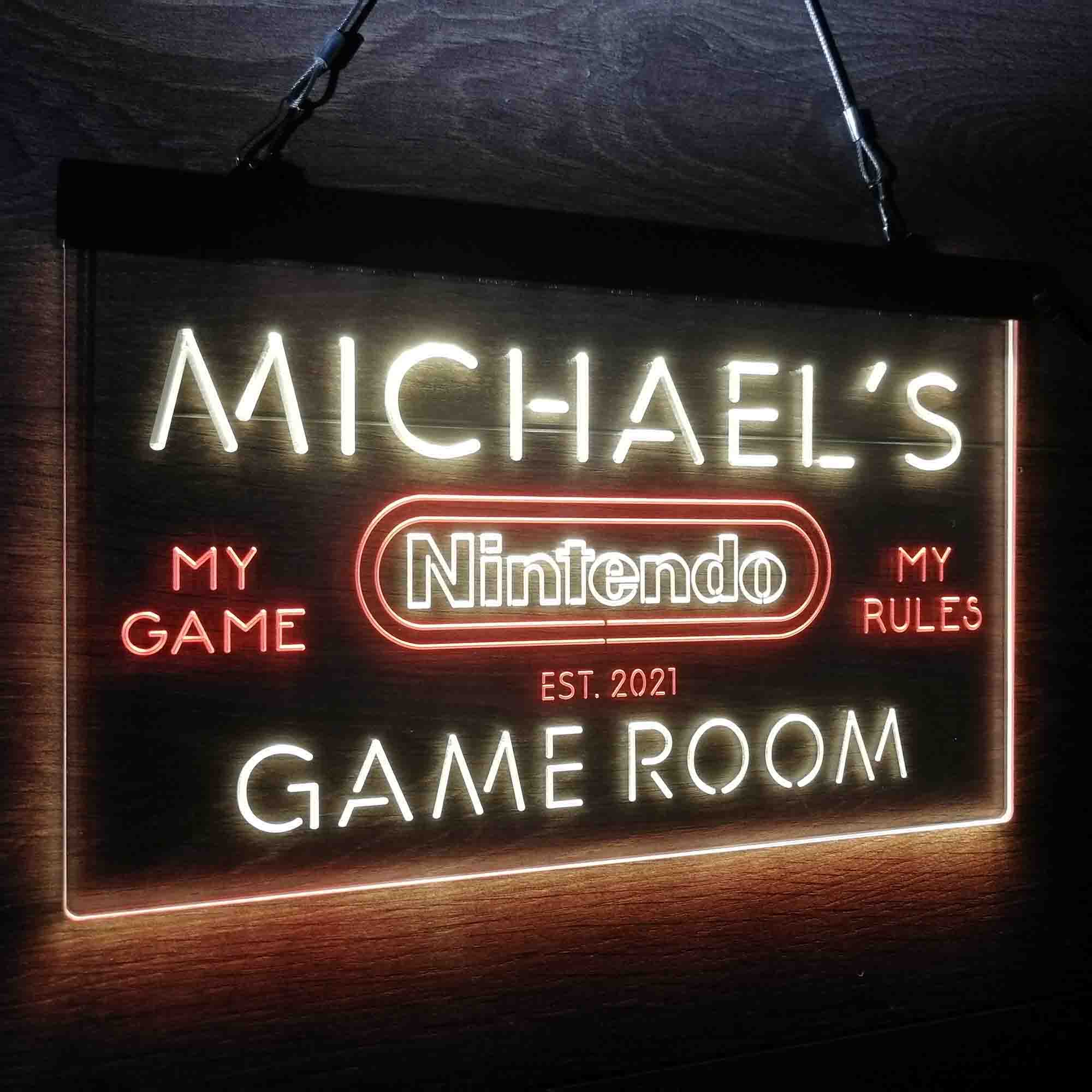 Custom Name Nintendo Home Bar Neon LED Sign