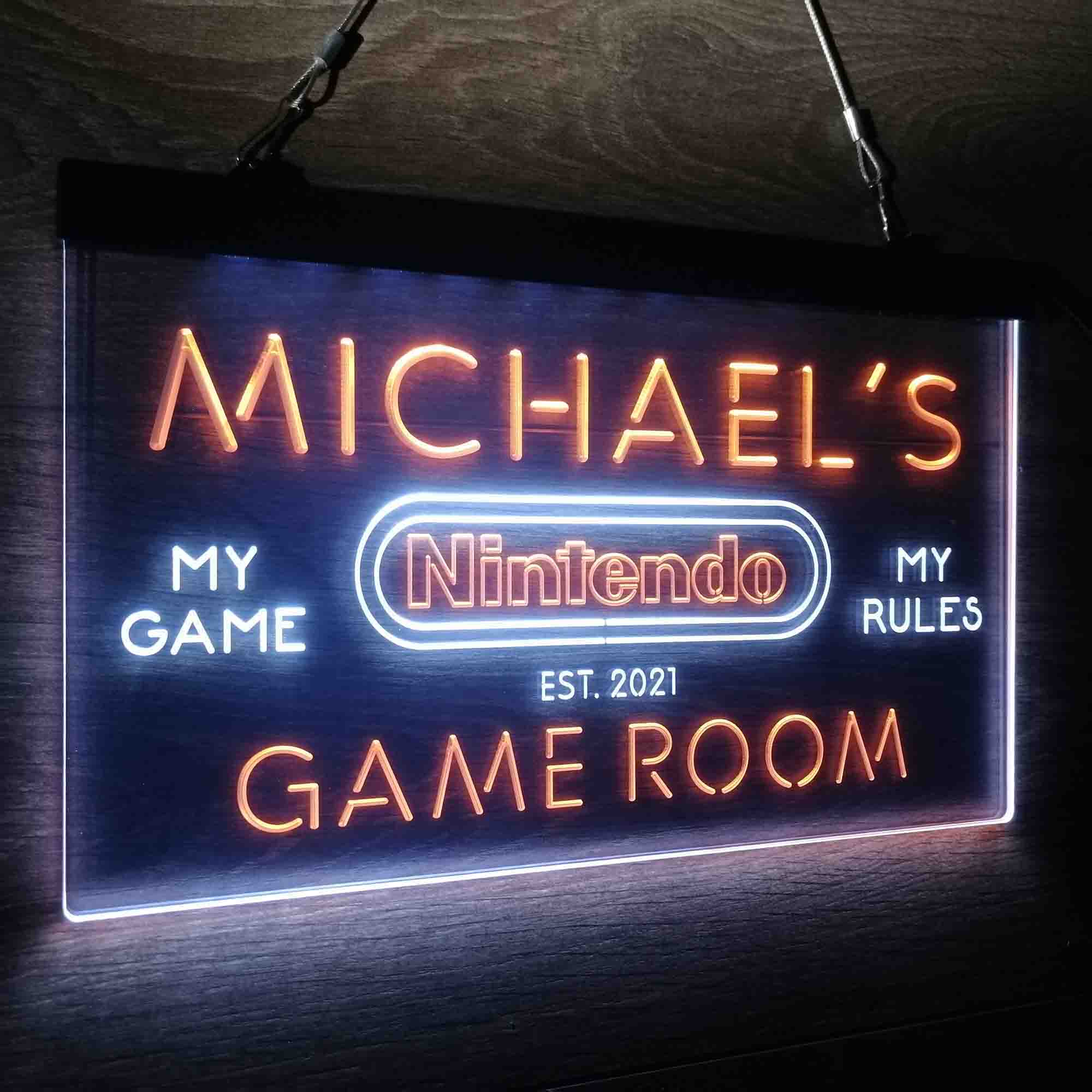 Custom Name Nintendo Home Bar Neon LED Sign