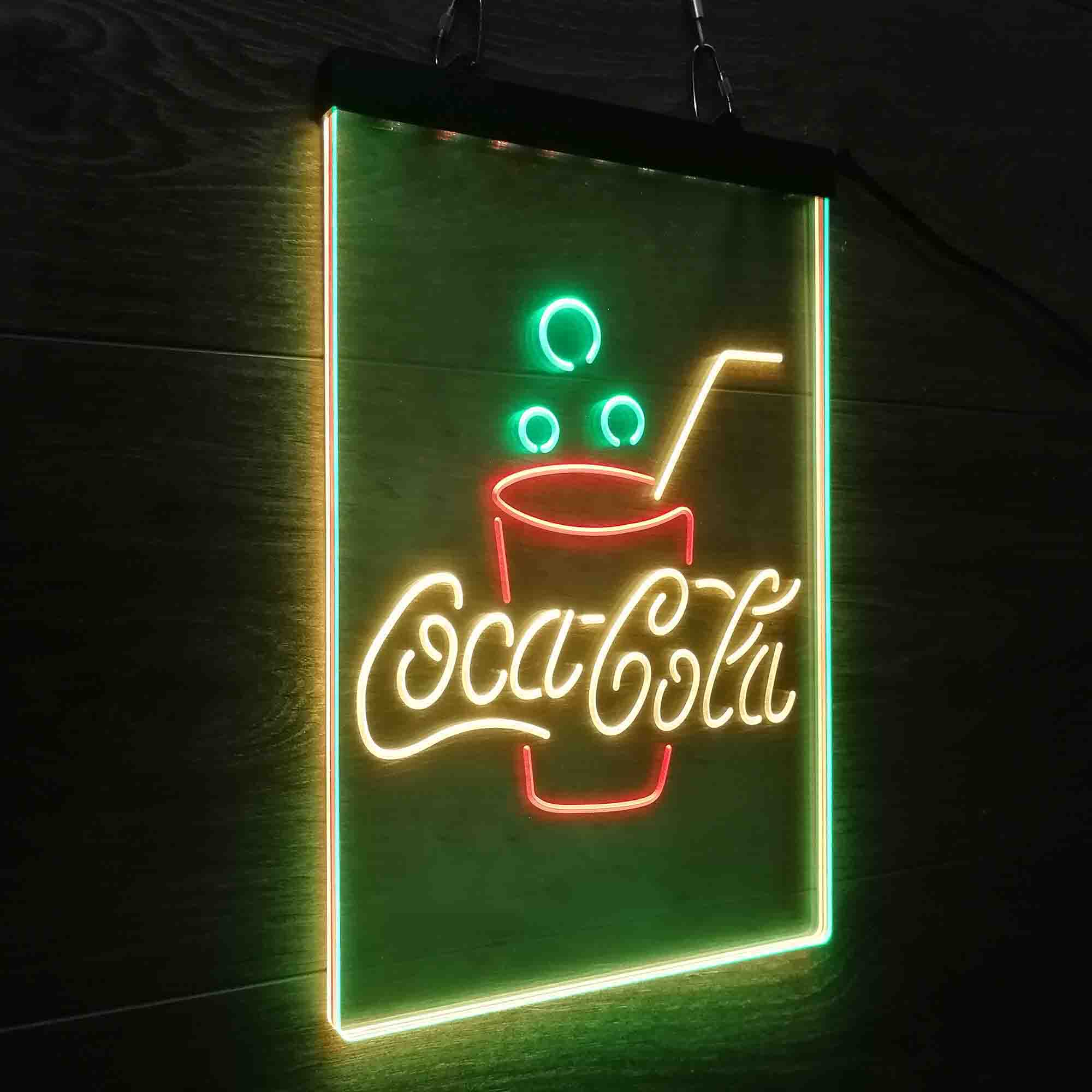 Coca Cola Cup Neon 3-Color LED Sign