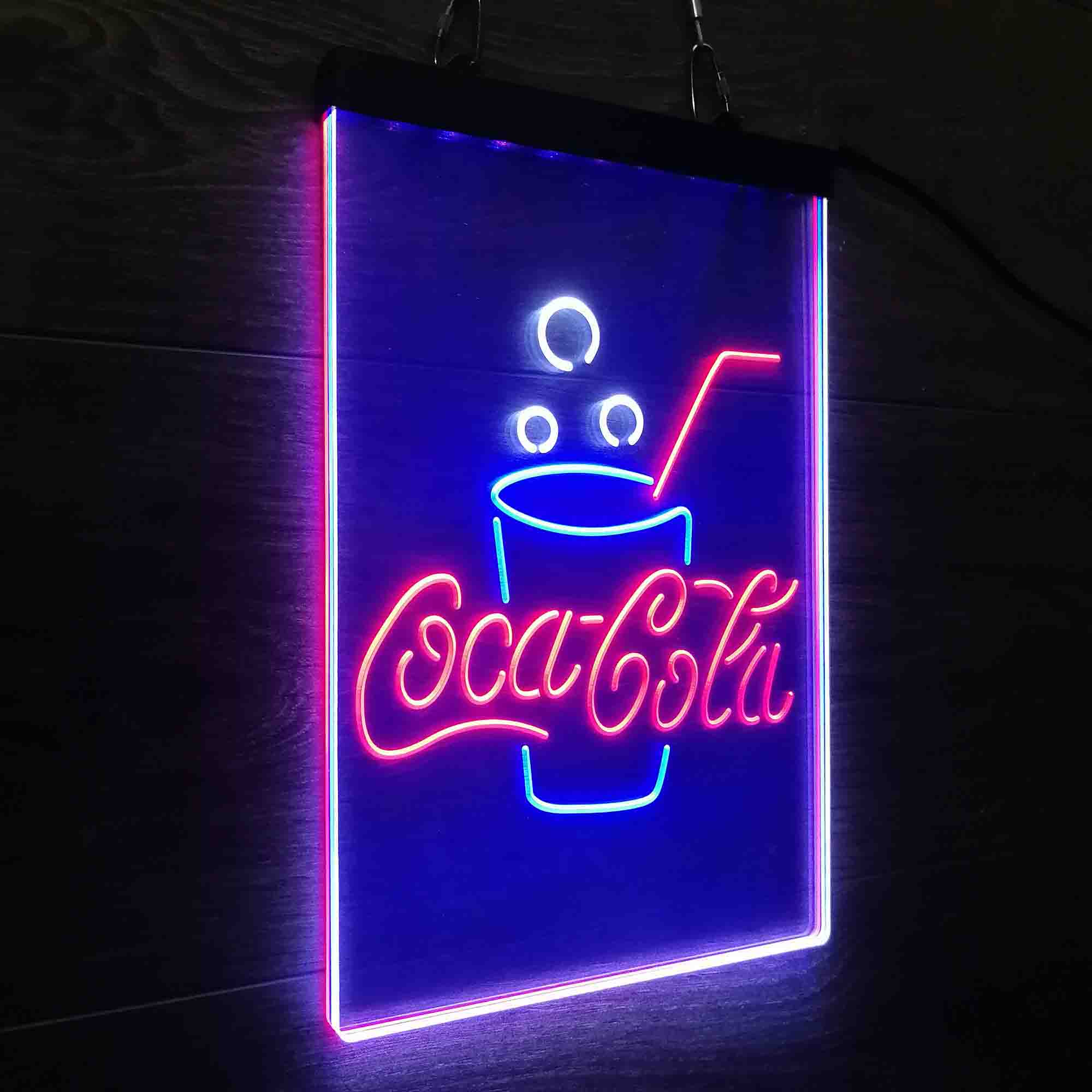 Coca Cola Cup Neon 3-Color LED Sign