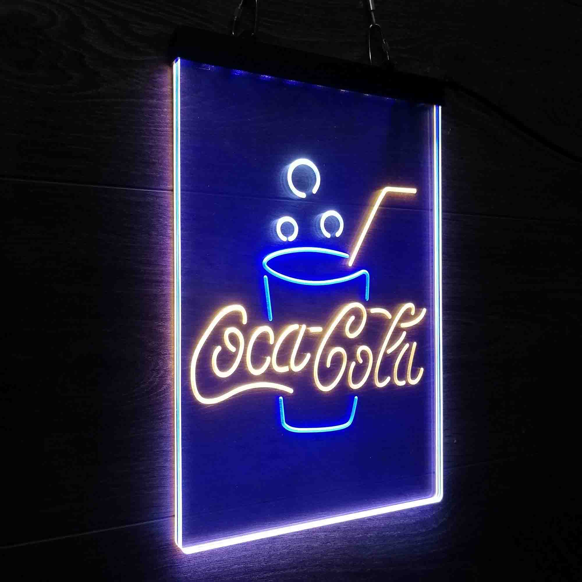 Coca Cola Cup Neon 3-Color LED Sign