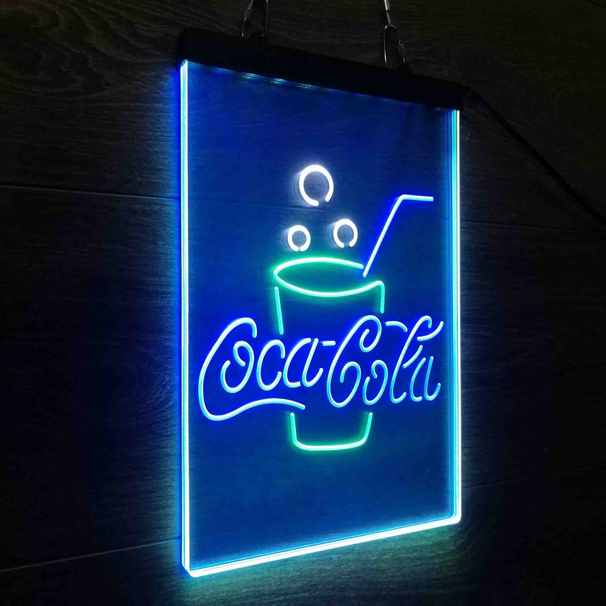 Coca Cola Cup Neon 3-Color LED Sign