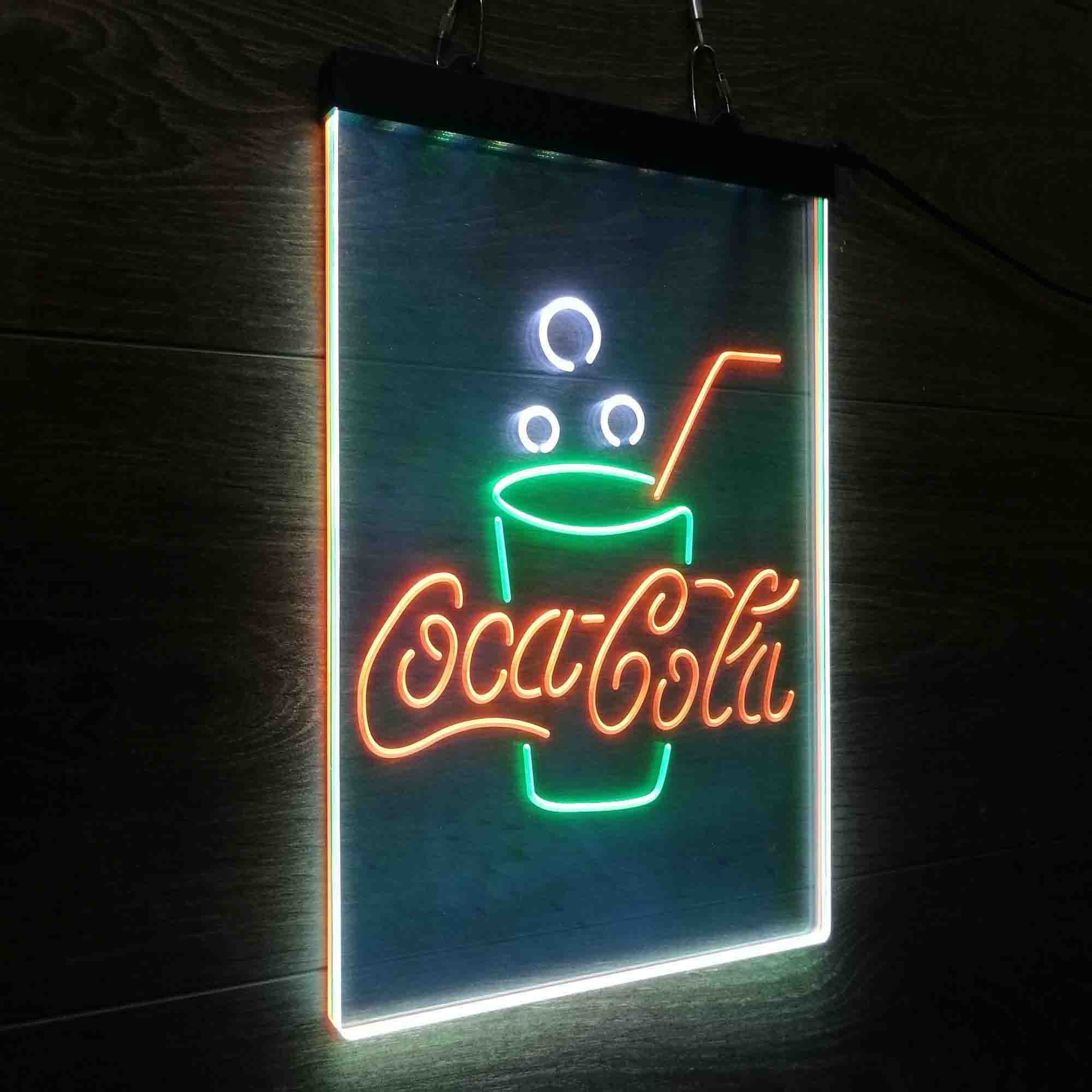 Coca Cola Cup Neon 3-Color LED Sign