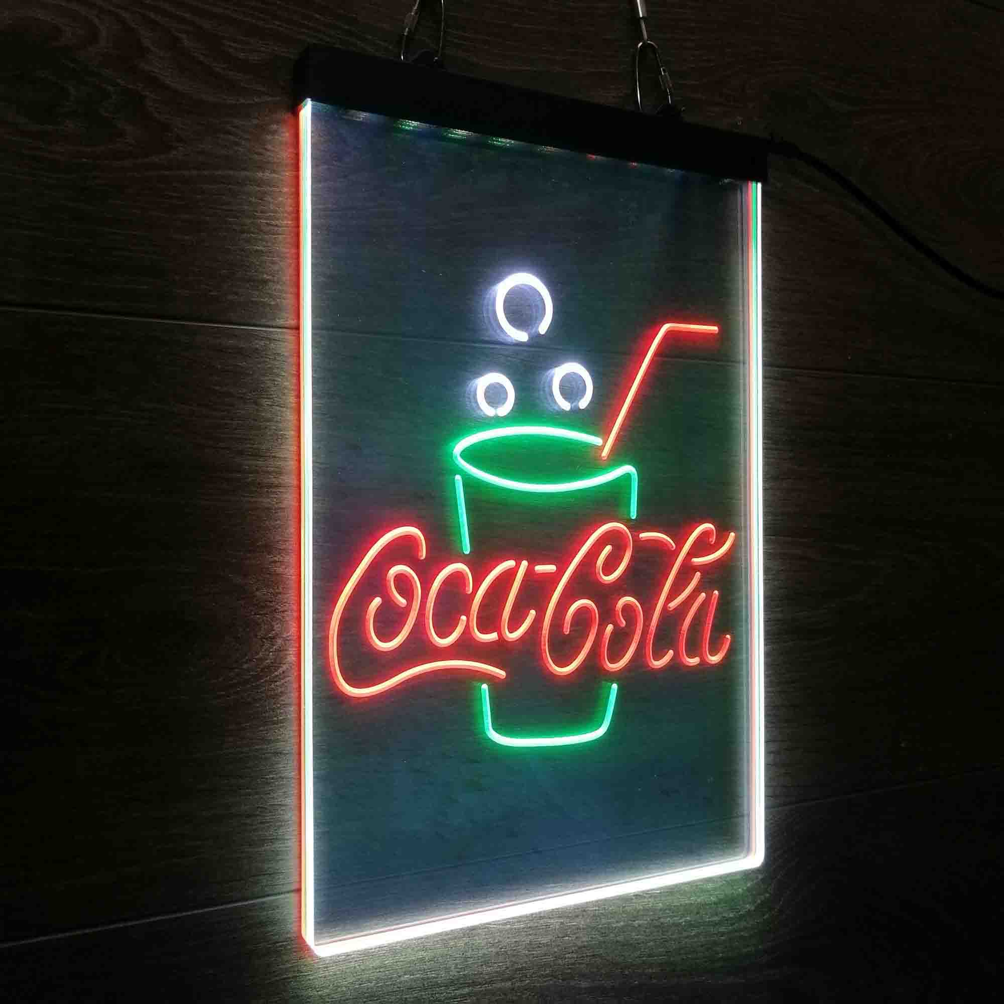 Coca Cola Cup Neon 3-Color LED Sign