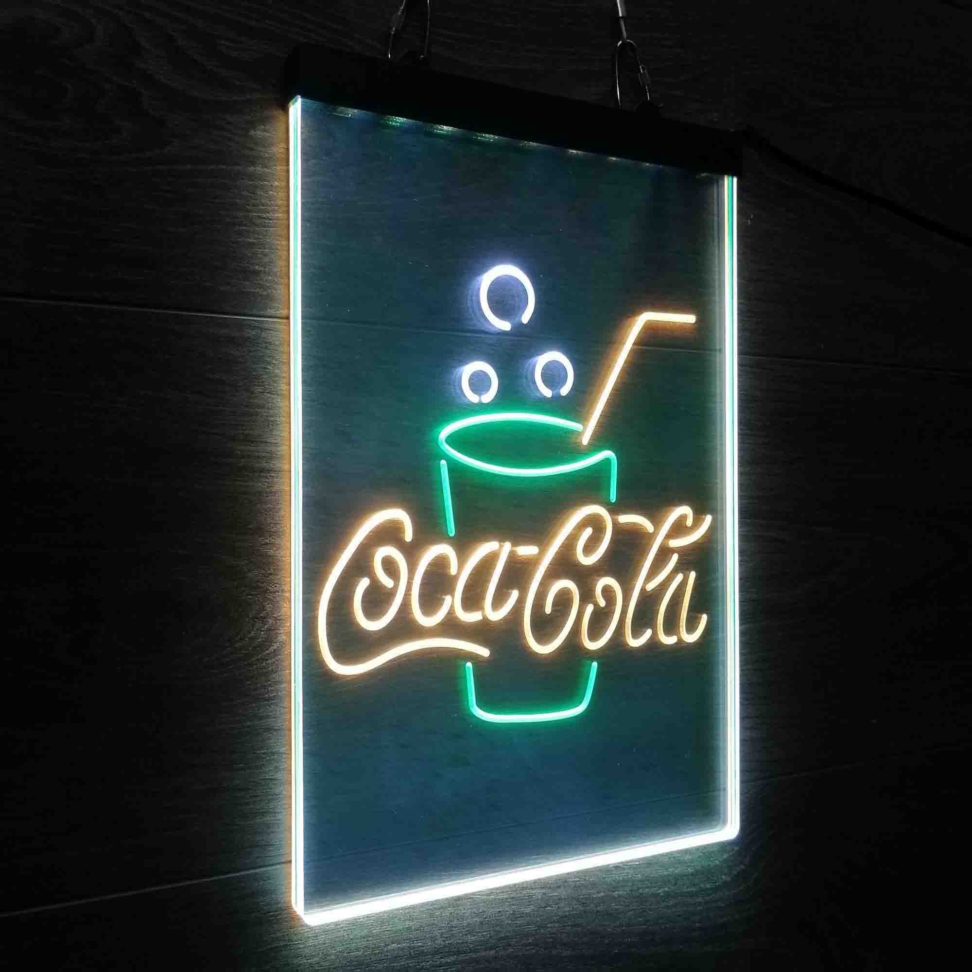 Coca Cola Cup Neon 3-Color LED Sign