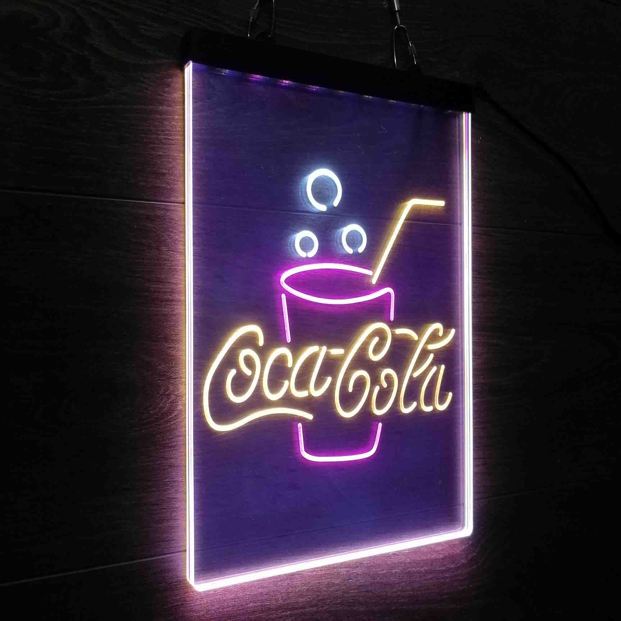 Coca Cola Cup Neon 3-Color LED Sign