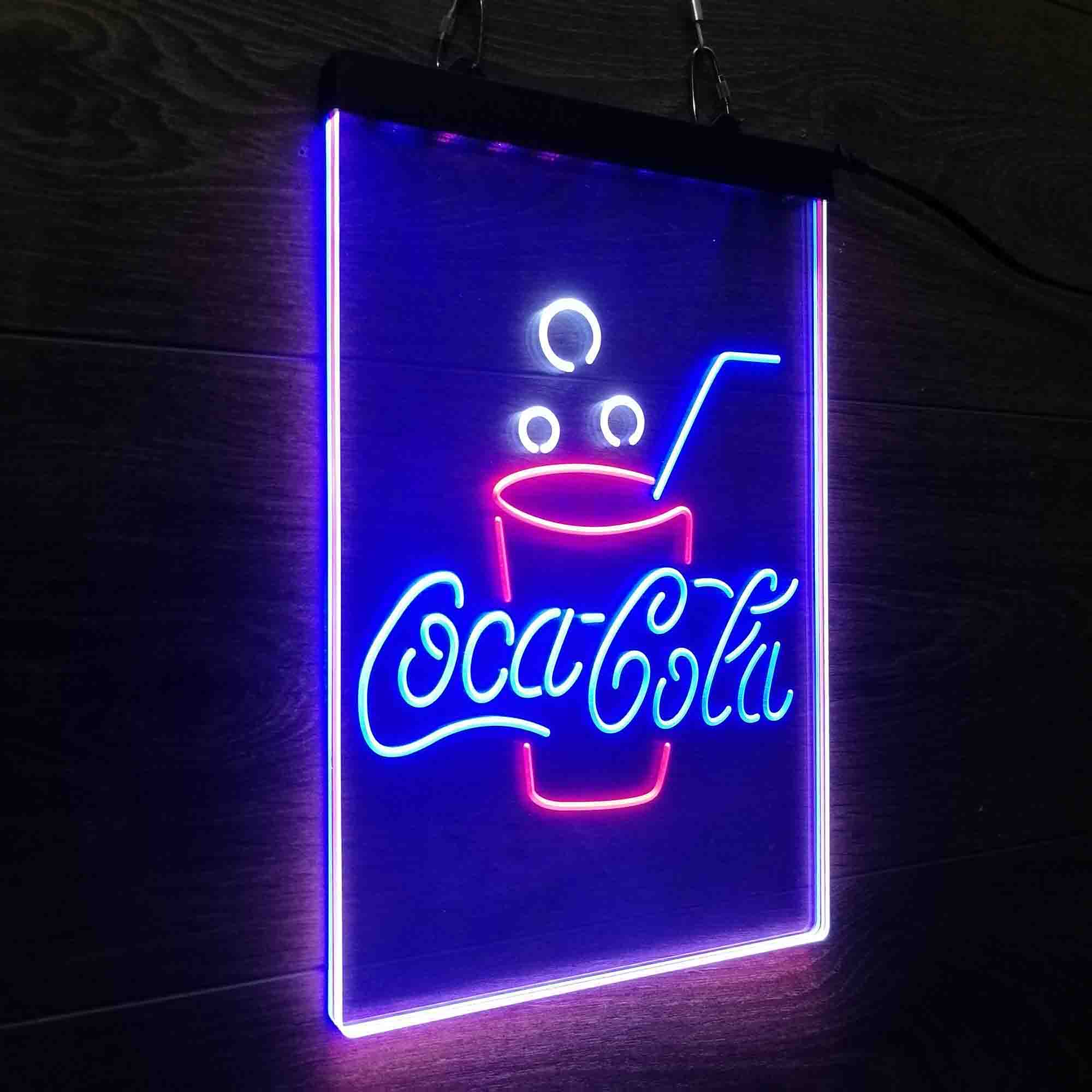 Coca Cola Cup Neon 3-Color LED Sign