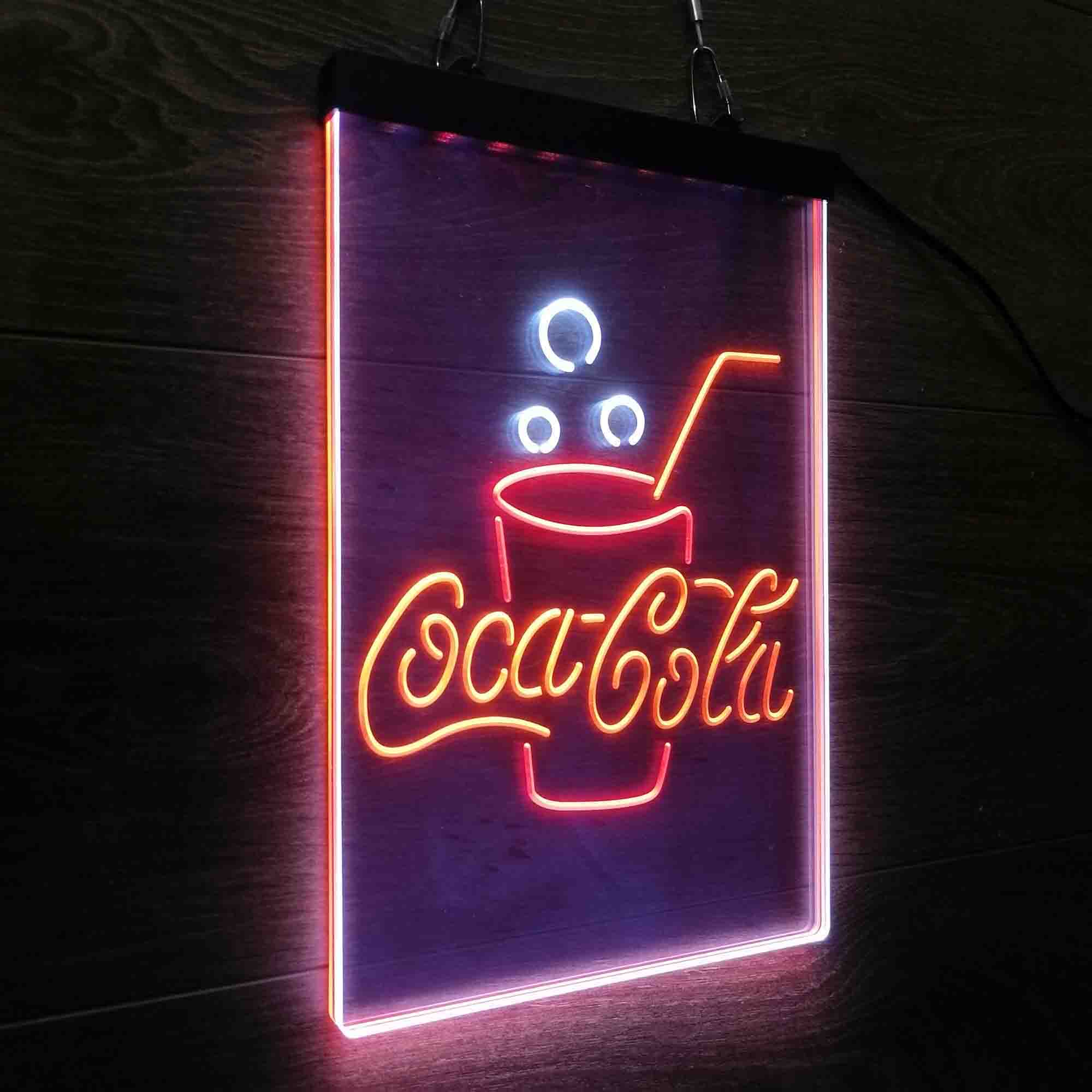 Coca Cola Cup Neon 3-Color LED Sign