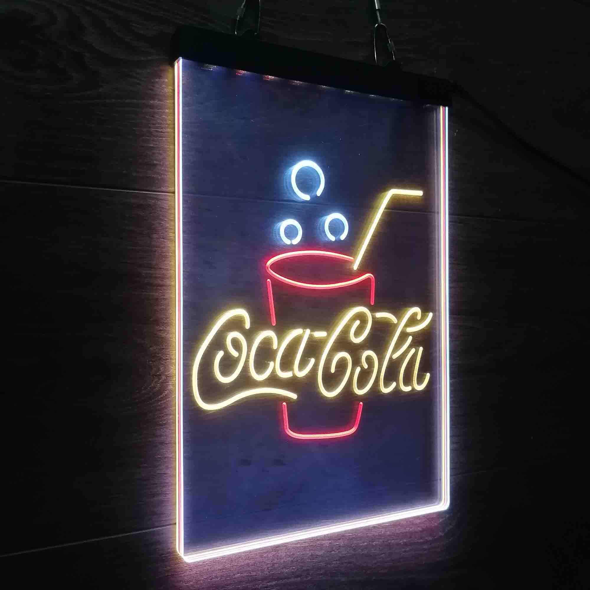 Coca Cola Cup Neon 3-Color LED Sign