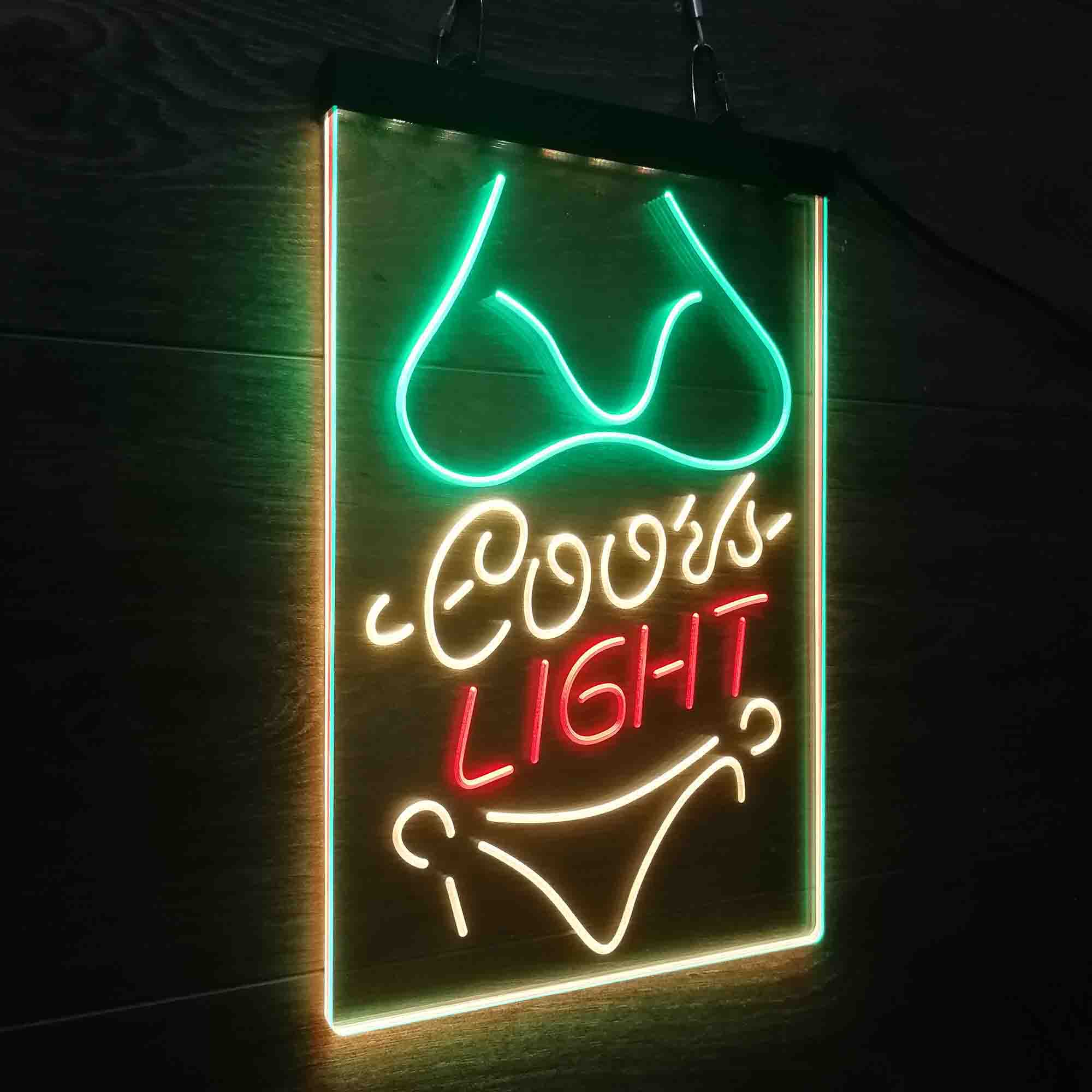 Coors Light Bikini Girl Neon 3-Color LED Sign