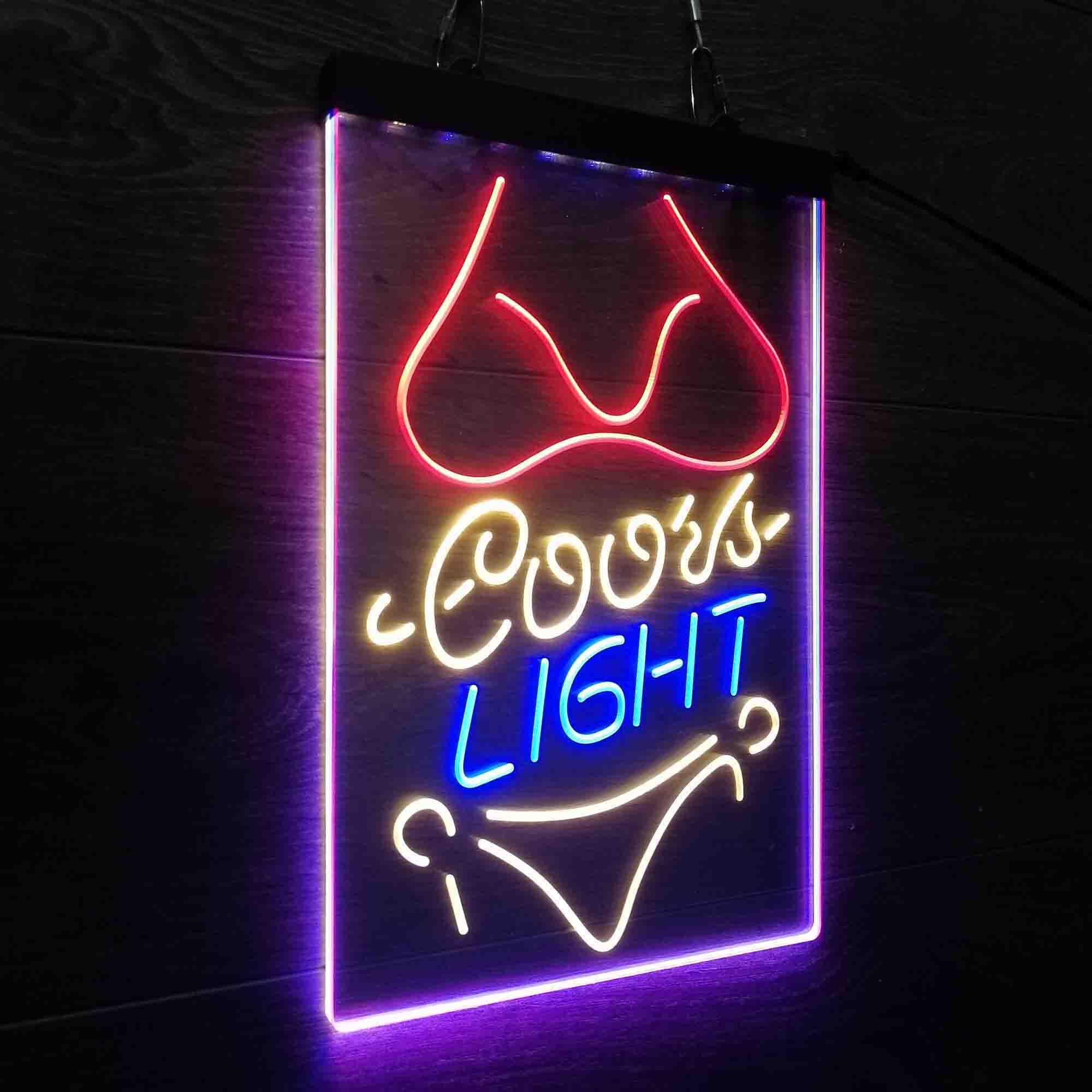 Coors Light Bikini Girl Neon 3-Color LED Sign