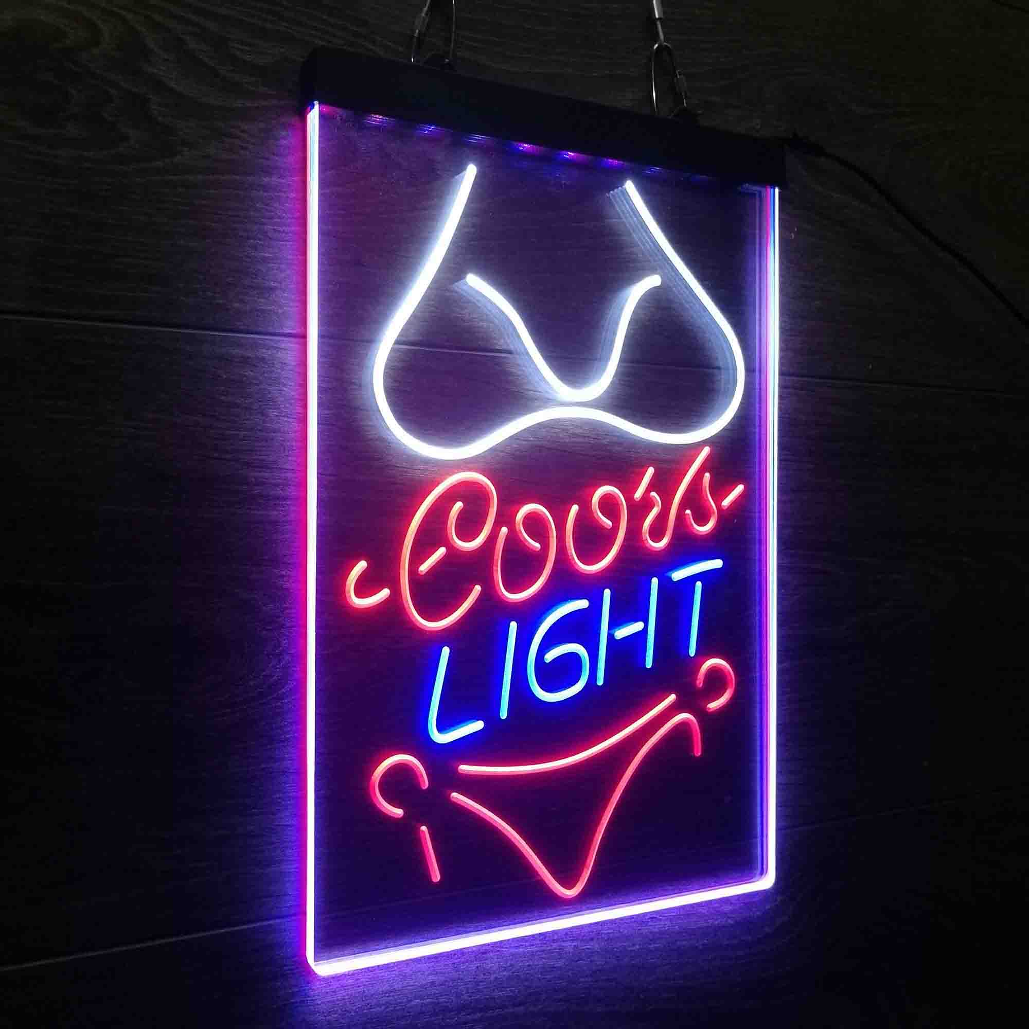 Coors Light Bikini Girl Neon 3-Color LED Sign