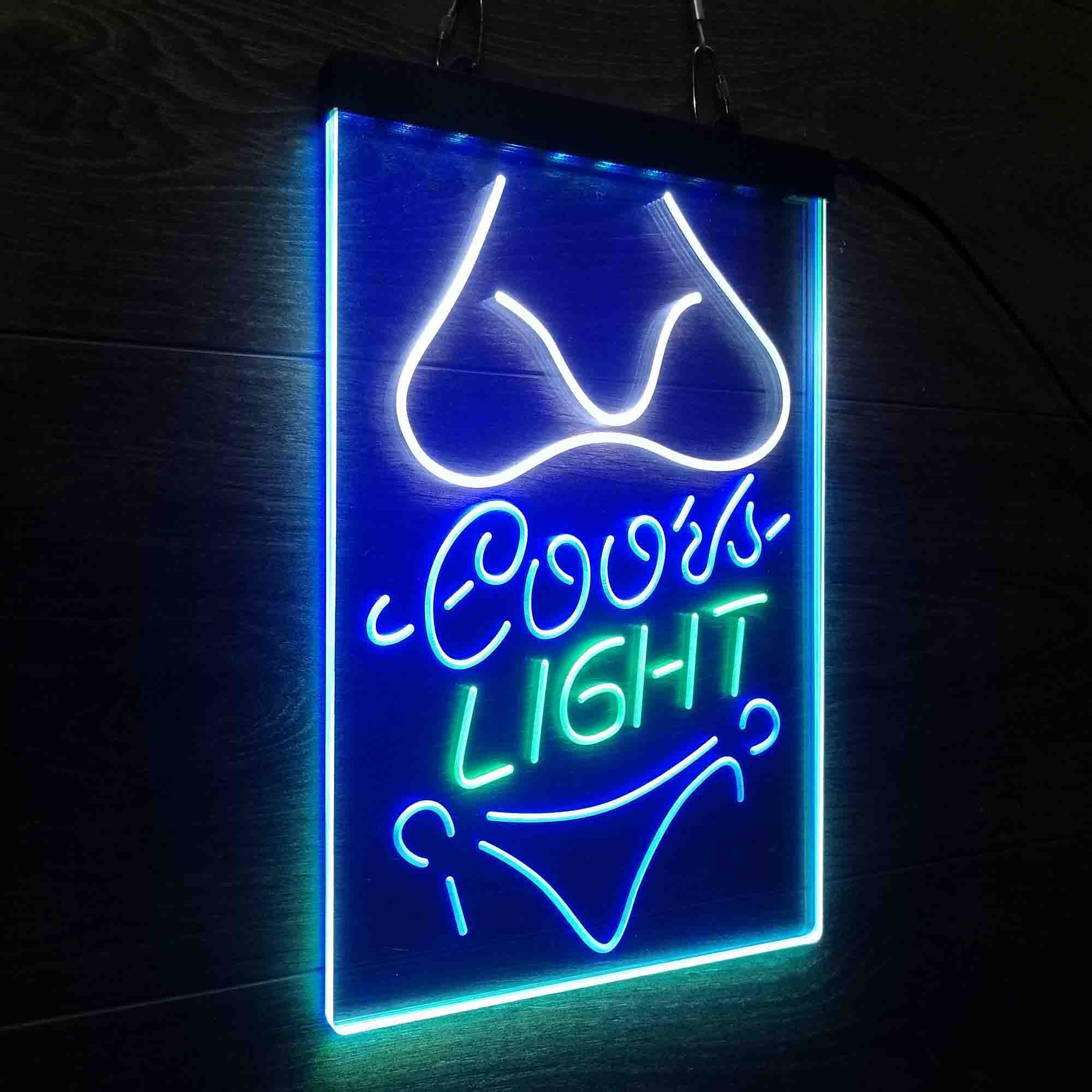 Coors Light Bikini Girl Neon 3-Color LED Sign