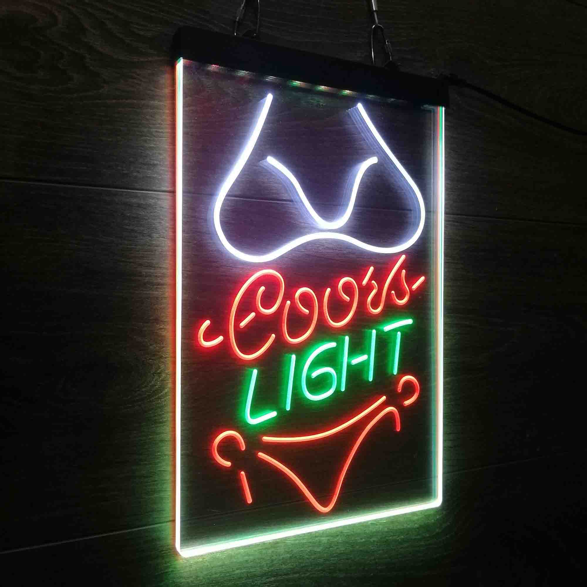 Coors Light Bikini Girl Neon 3-Color LED Sign