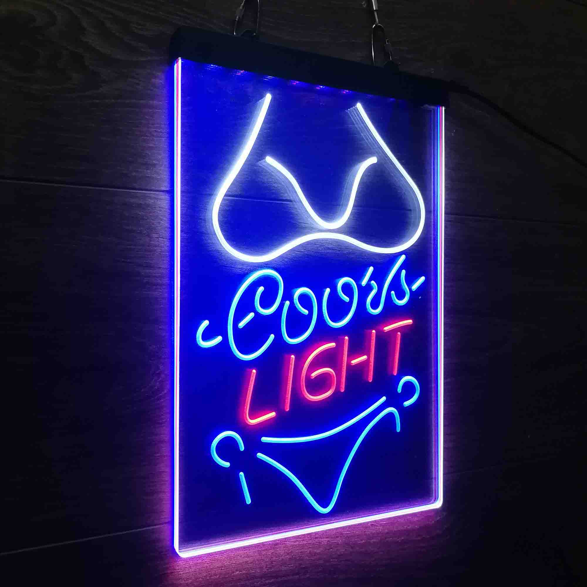 Coors Light Bikini Girl Neon 3-Color LED Sign