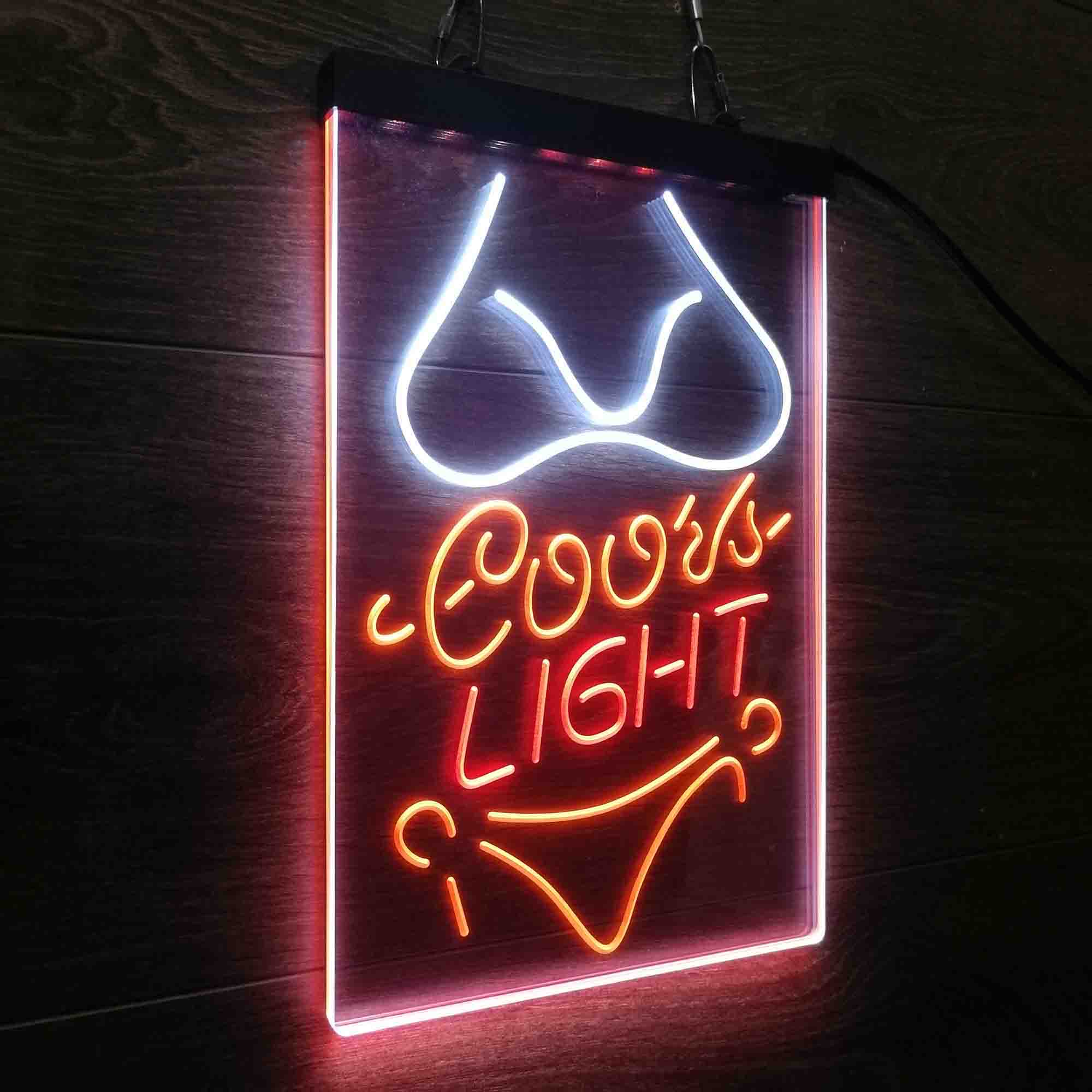 Coors Light Bikini Girl Neon 3-Color LED Sign