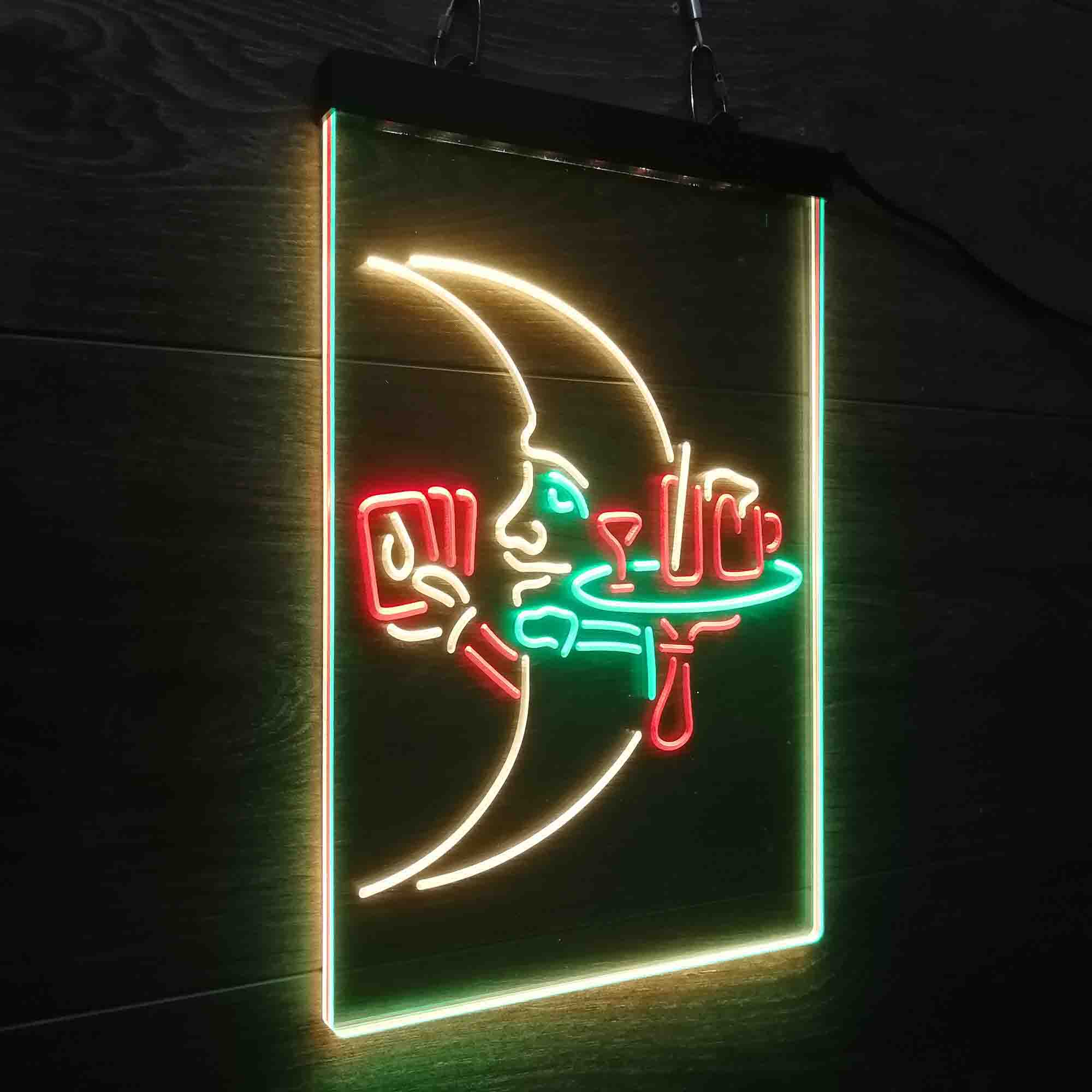 Blue Moon Beer Neon 3-Color LED Sign