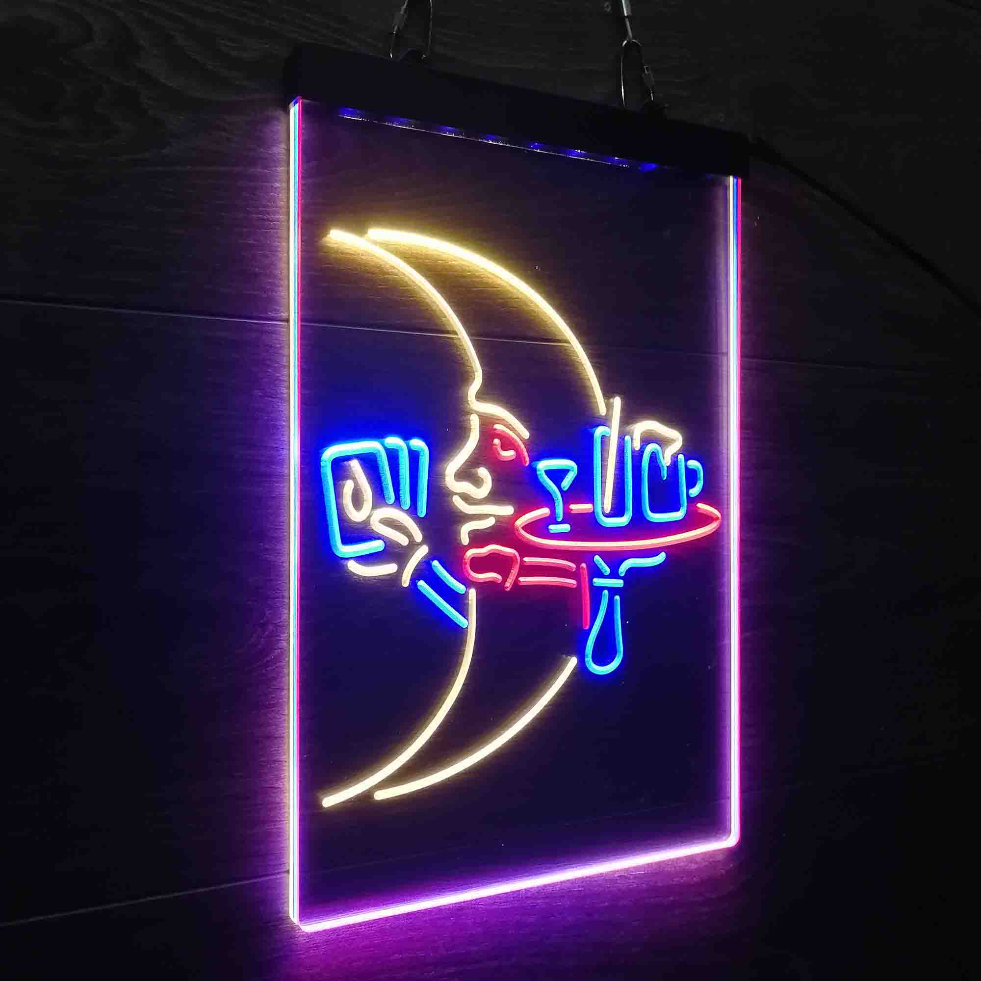 Blue Moon Beer Neon 3-Color LED Sign