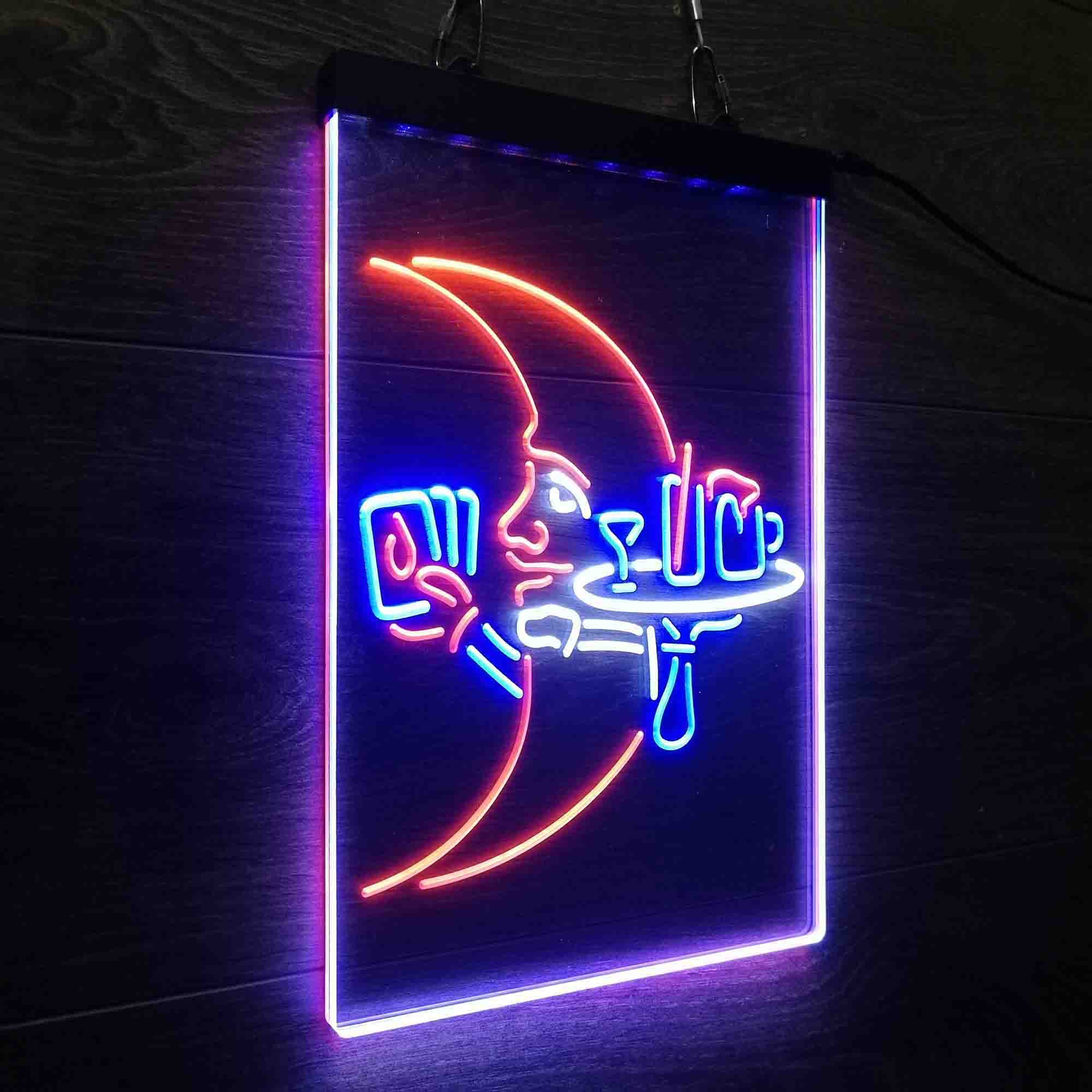 Blue Moon Beer Neon 3-Color LED Sign