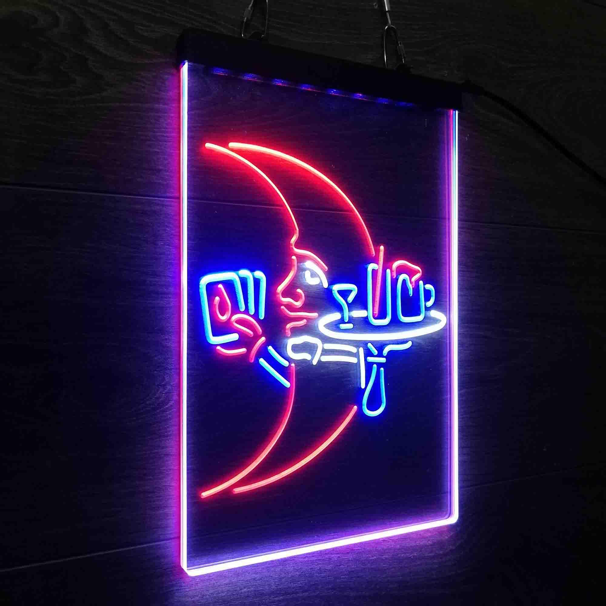 Blue Moon Beer Neon 3-Color LED Sign