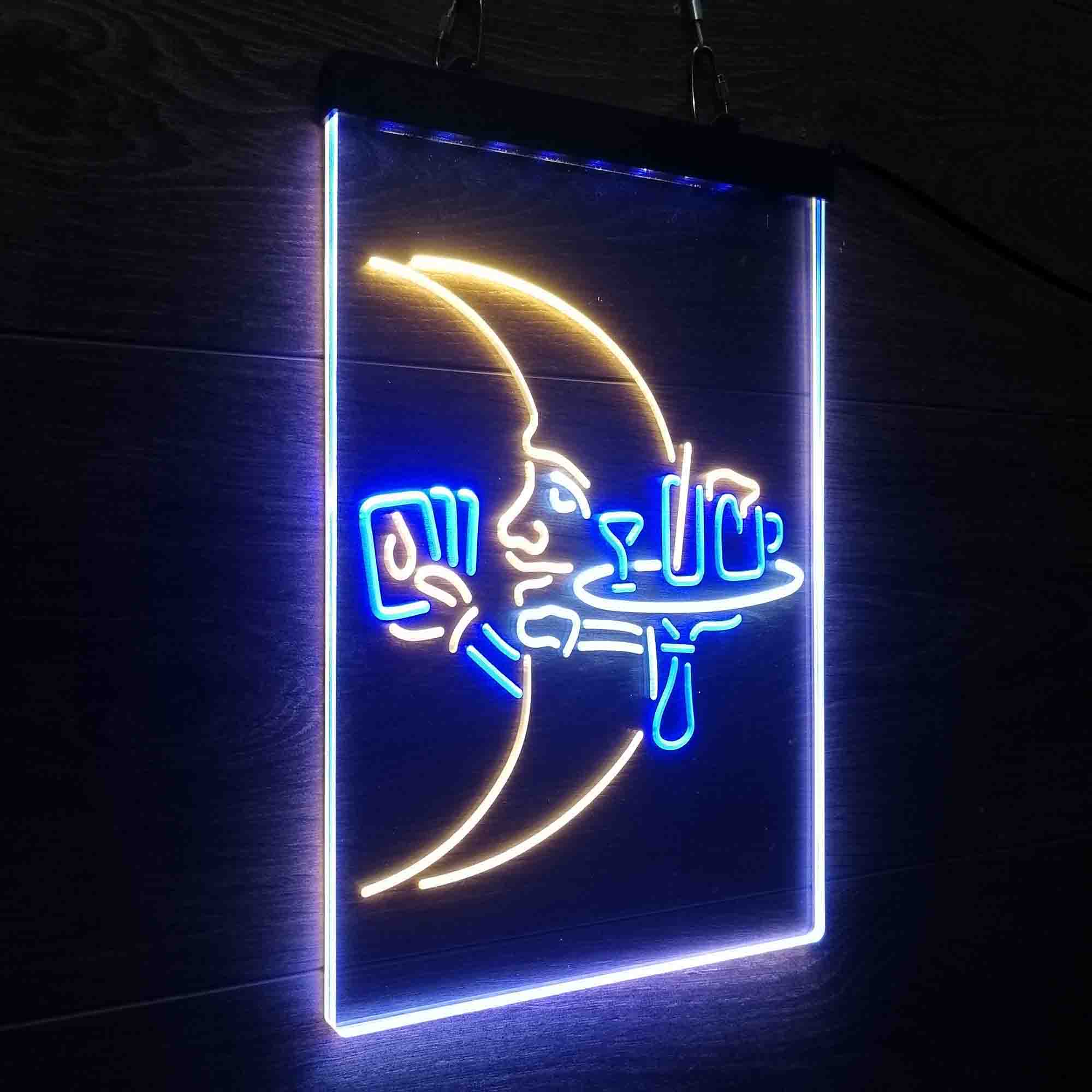 Blue Moon Beer Neon 3-Color LED Sign