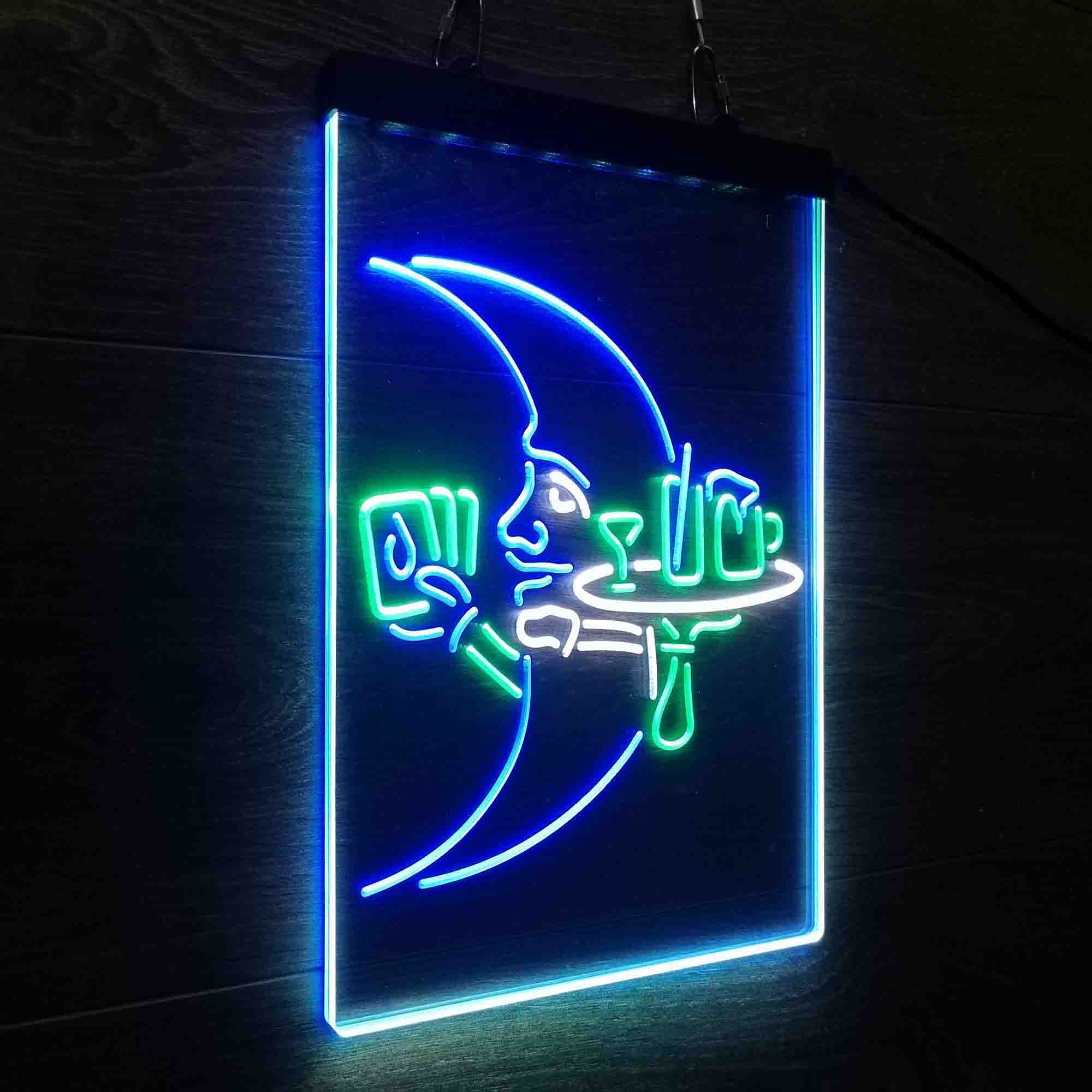 Blue Moon Beer Neon 3-Color LED Sign