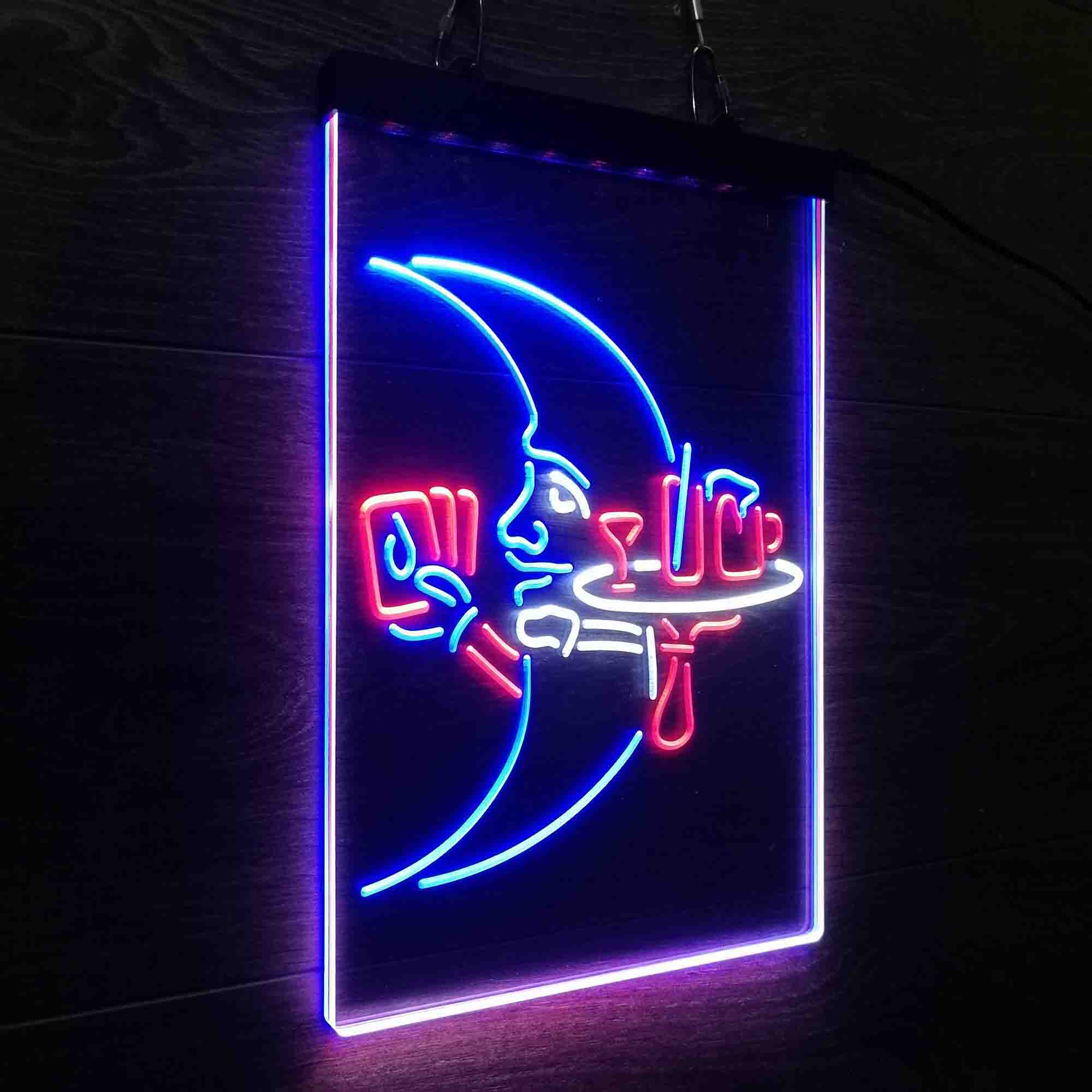 Blue Moon Beer Neon 3-Color LED Sign