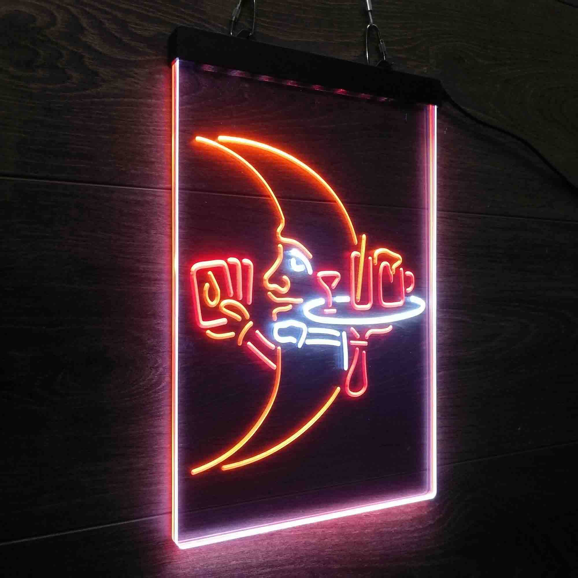 Blue Moon Beer Neon 3-Color LED Sign