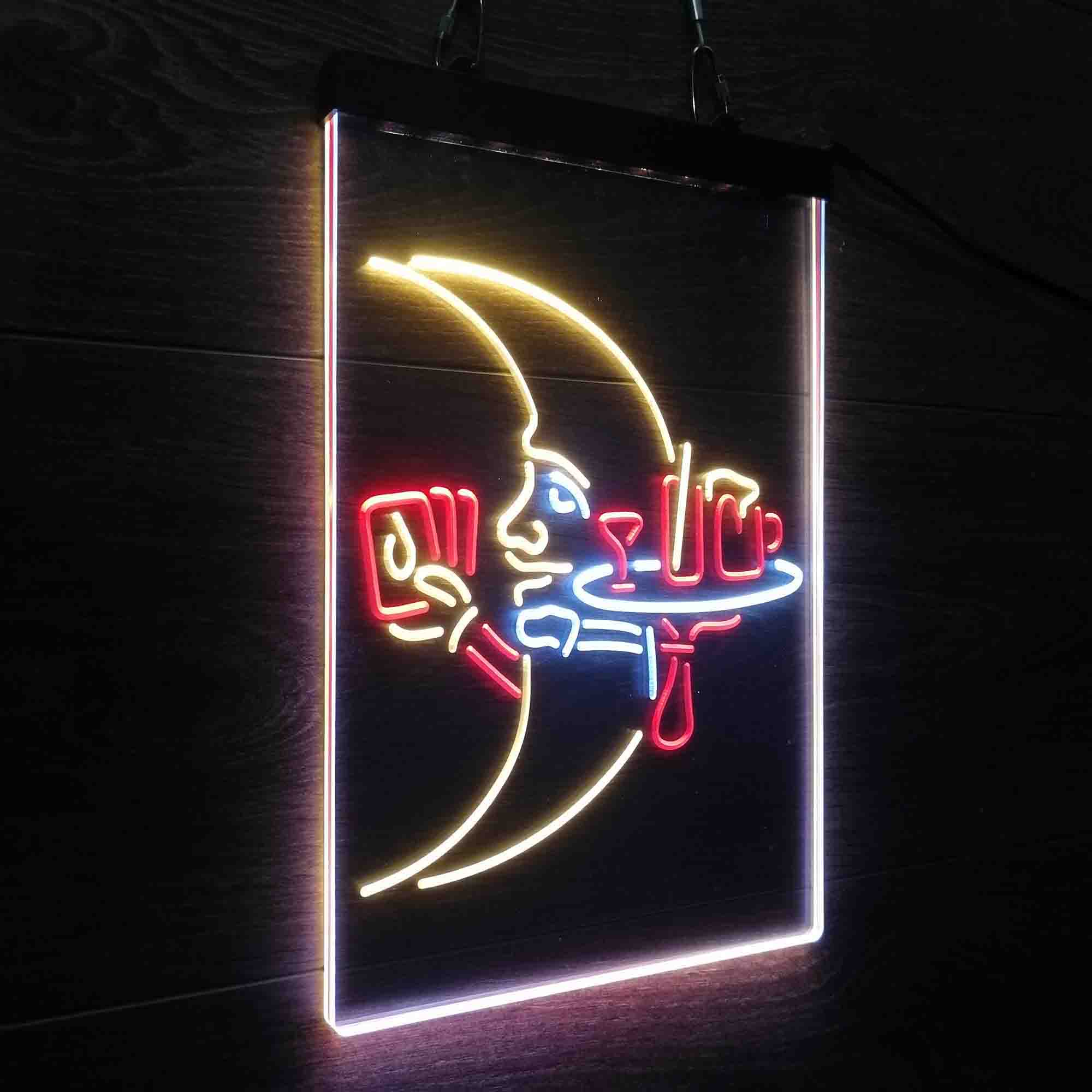 Blue Moon Beer Neon 3-Color LED Sign