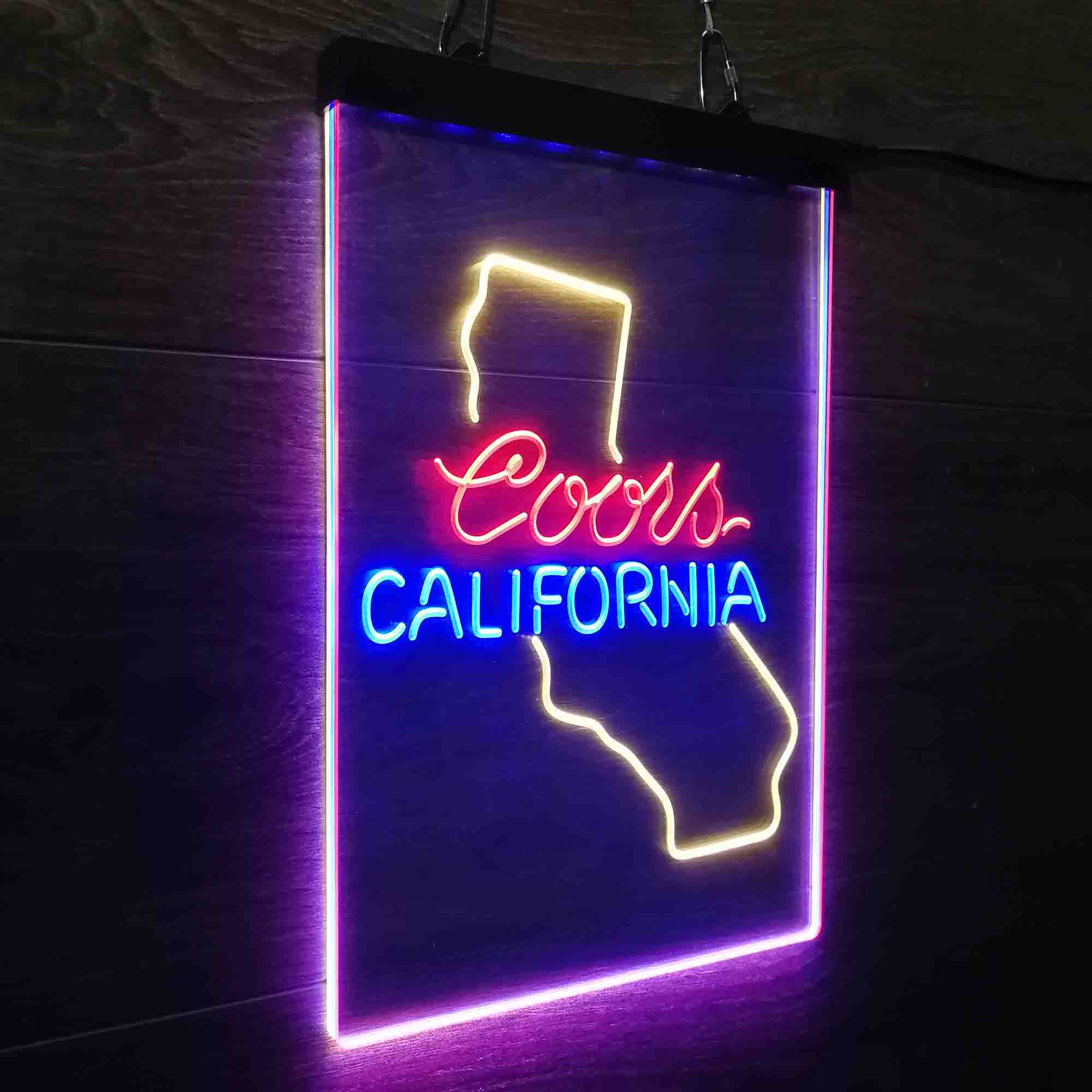 Coors for California Bar Neon 3-Color LED Sign