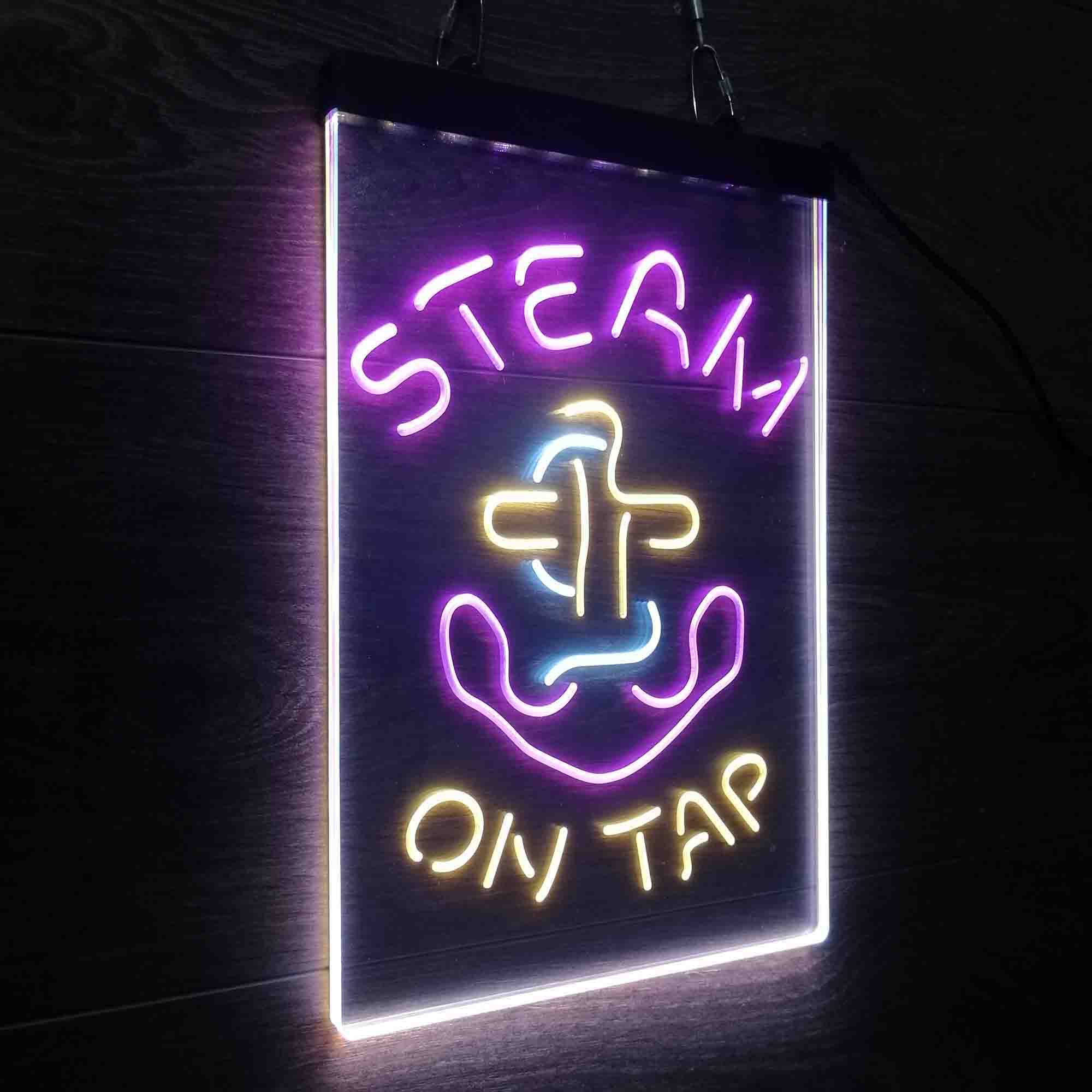 Anchor Steam Beer On Tap Bar Neon 3-Color LED Sign