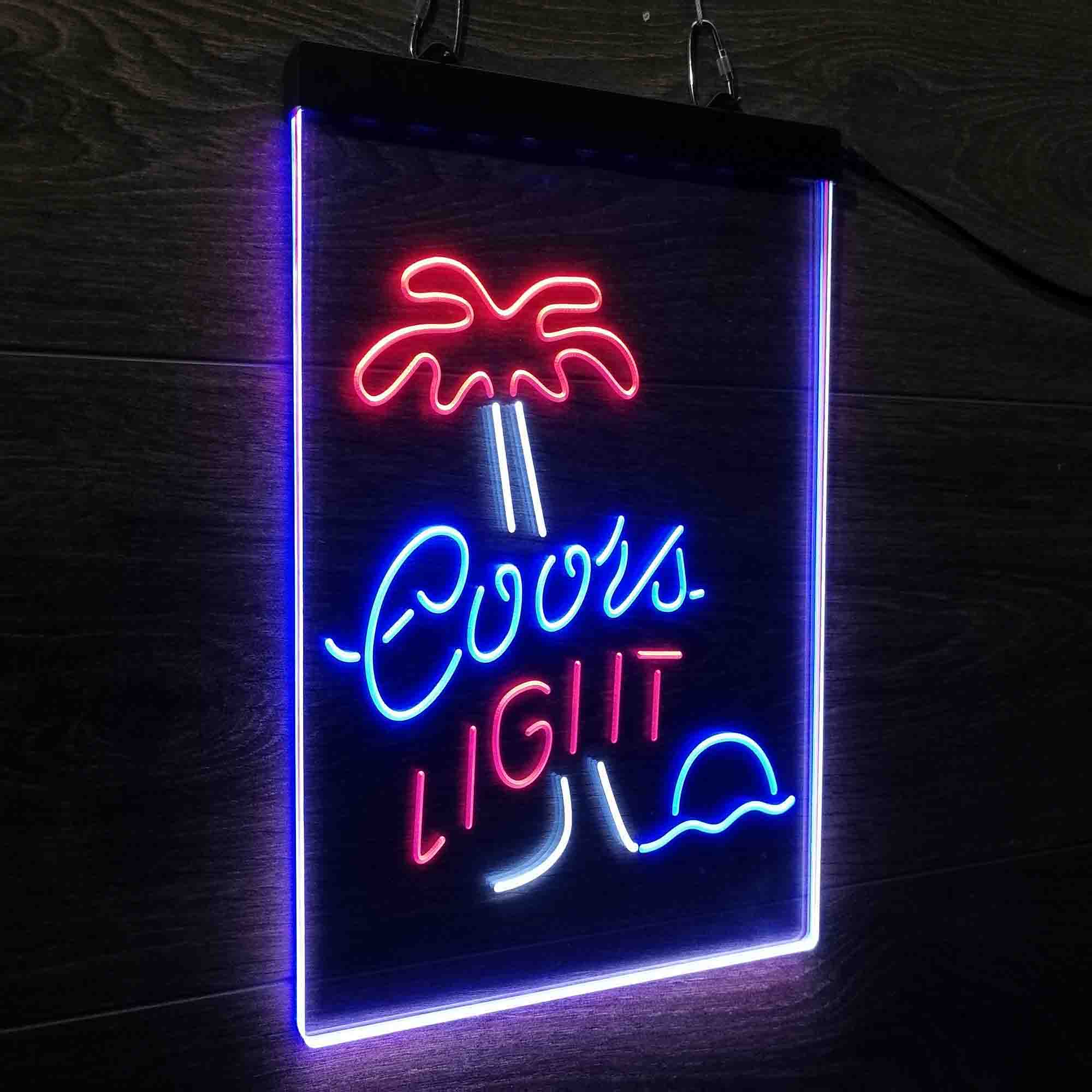 Coorss Light Palm Tree Neon 3-Color LED Sign