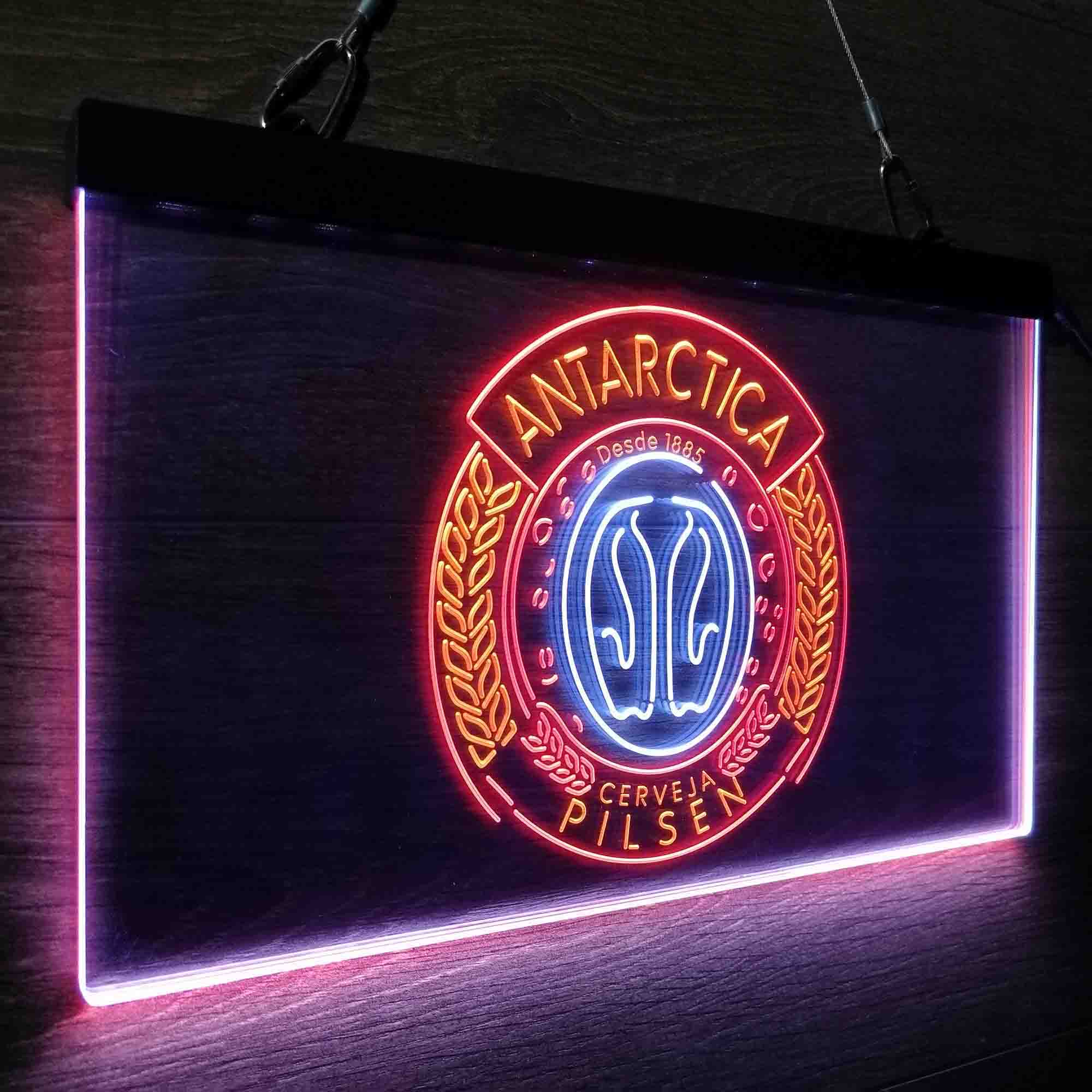 Antartica Cerveja Pilsen Bar Neon 3-Color LED Sign