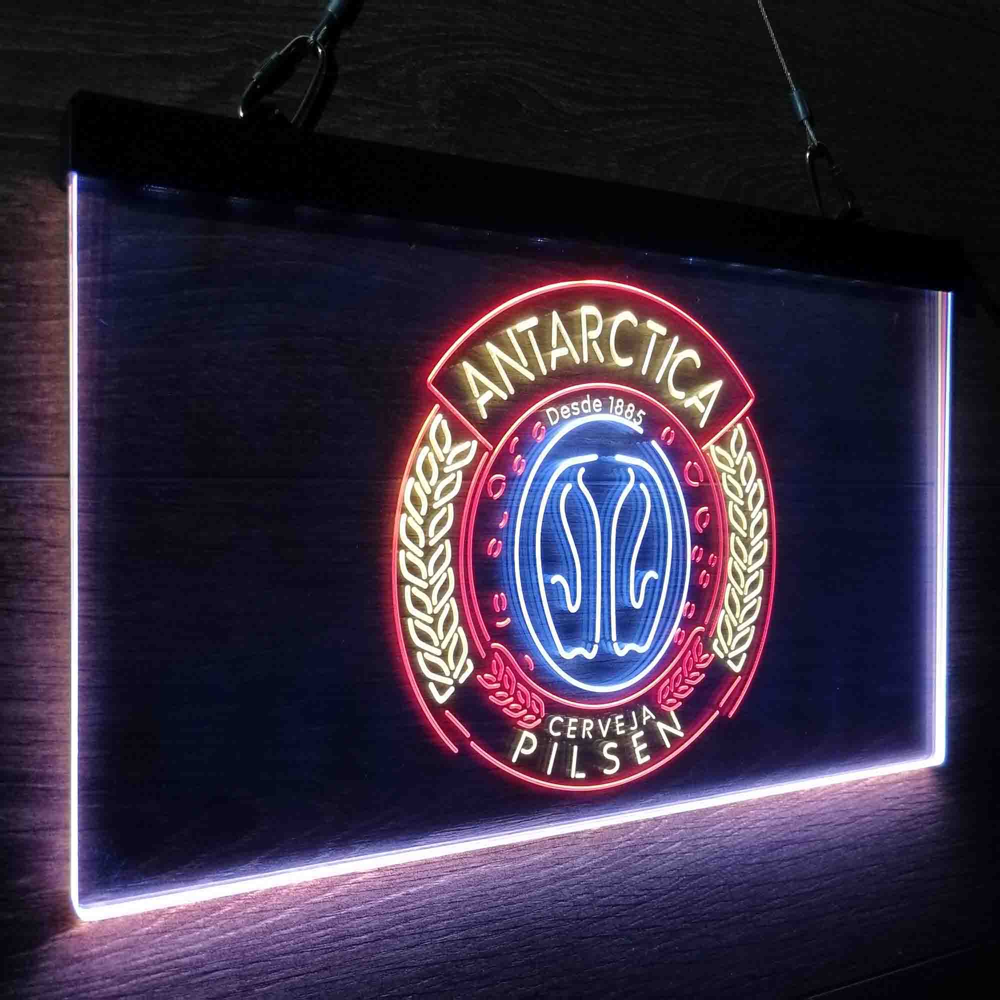 Antartica Cerveja Pilsen Bar Neon 3-Color LED Sign