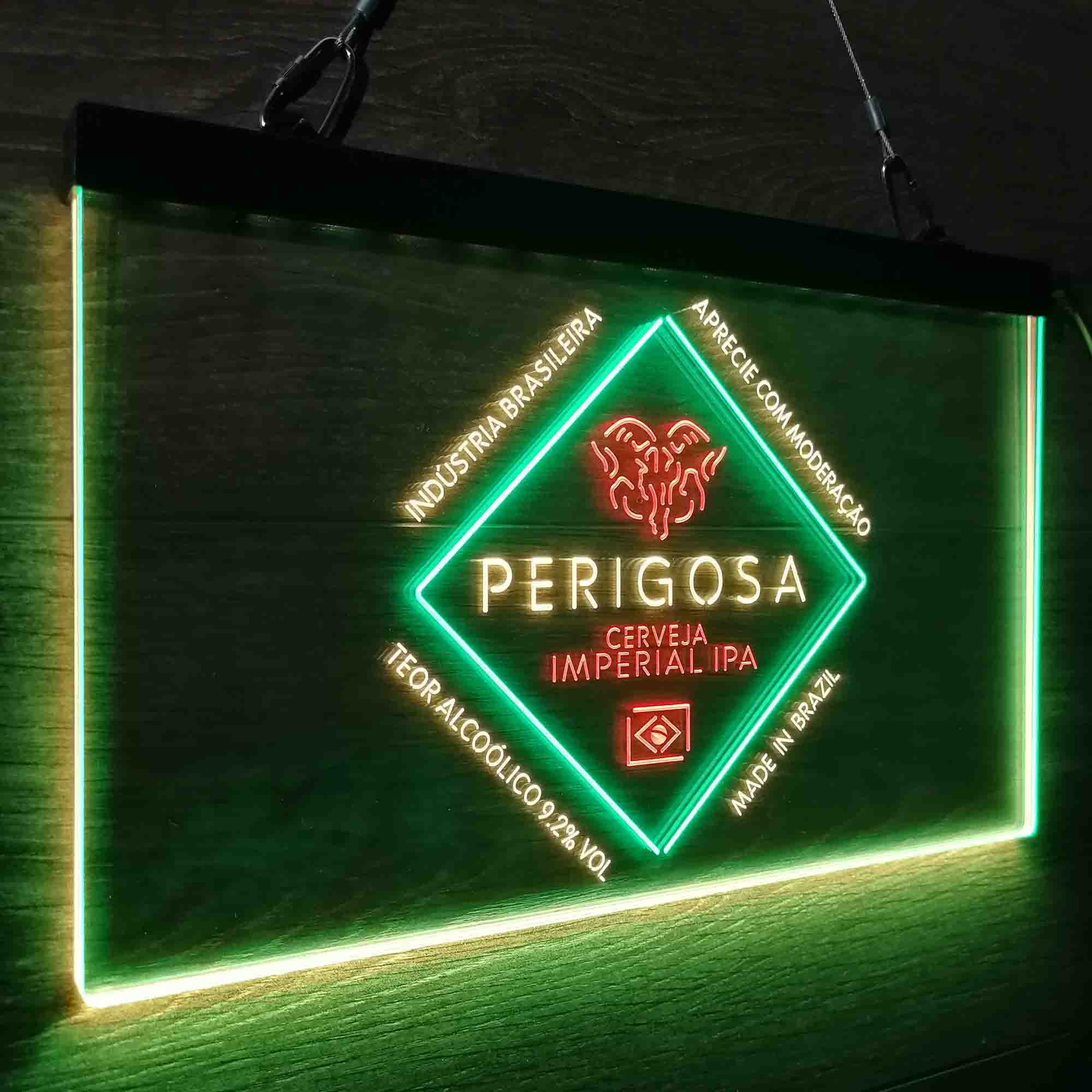 Perigosa Imperial IPA Neon 3-Color LED Sign