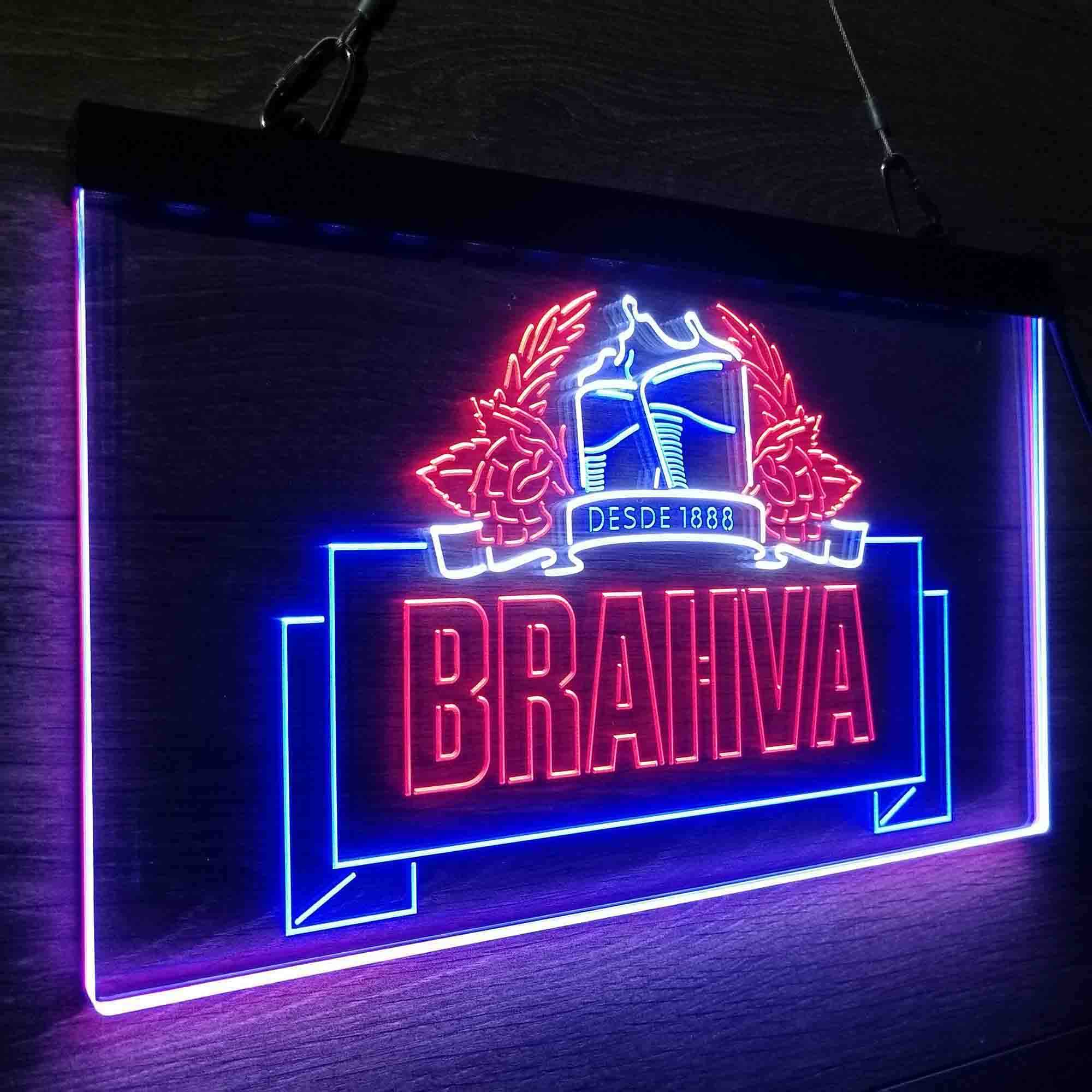 Brahma Beer Neon 3-Color LED Sign