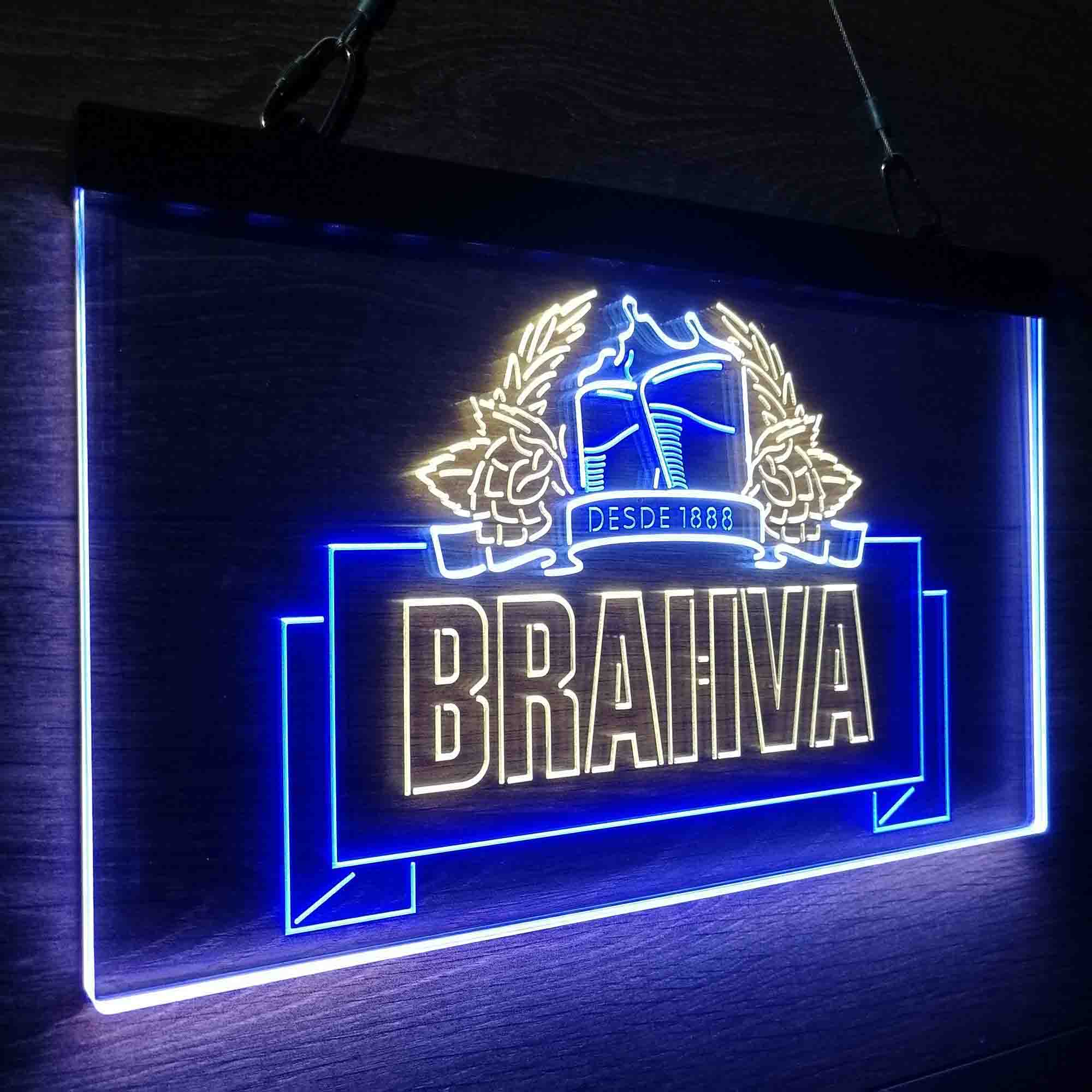 Brahma Beer Neon 3-Color LED Sign