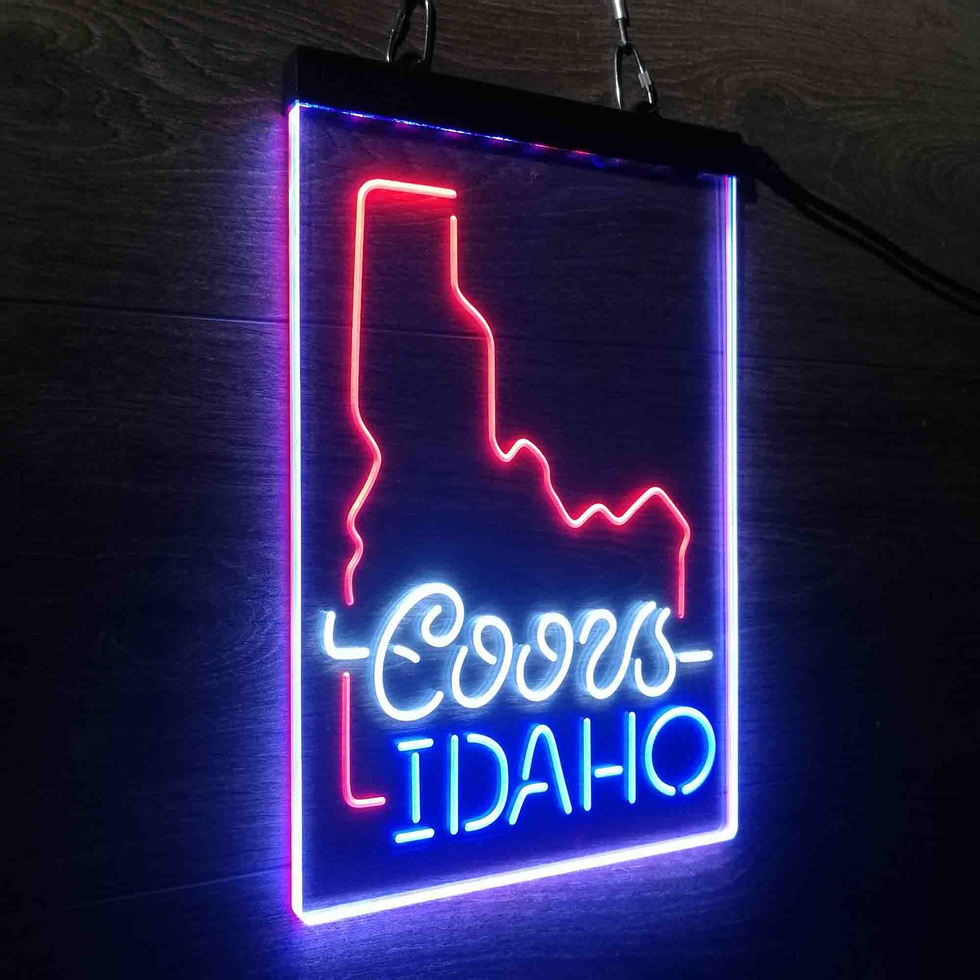 Coors Light Idaho Beer Neon 3-Color LED Sign