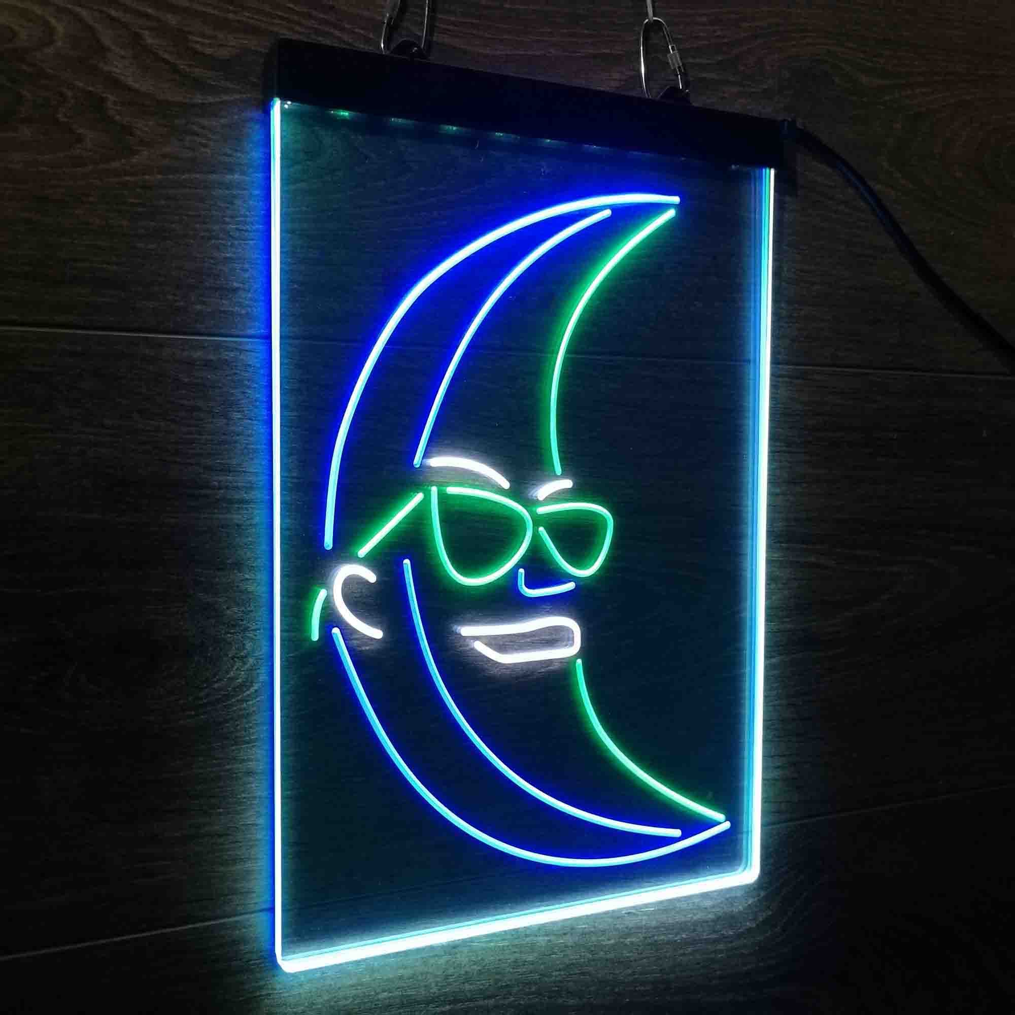 Blue Moon Beer Sunglasses Neon 3-Color LED Sign