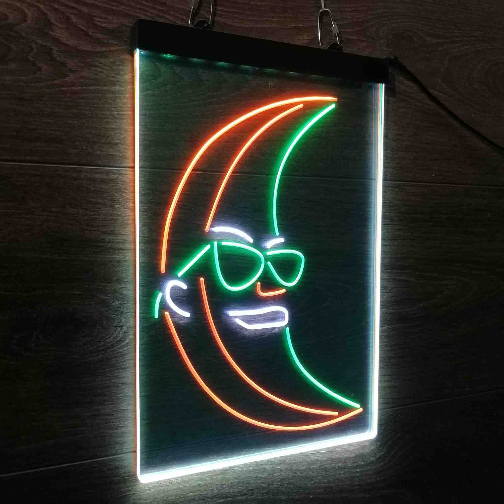 Blue Moon Beer Sunglasses Neon 3-Color LED Sign